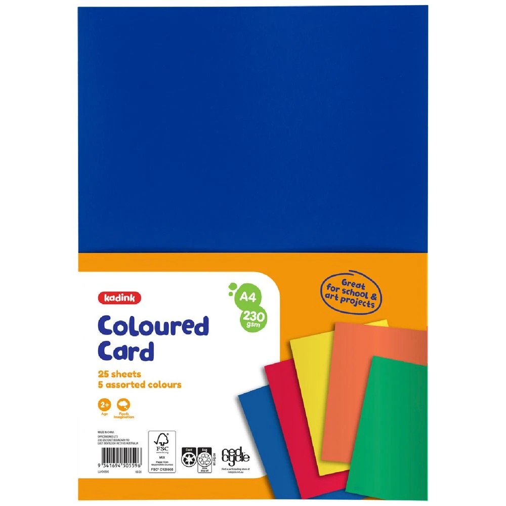 1 Kadink A4 Coloured Card 25 Pack, 1 of 2