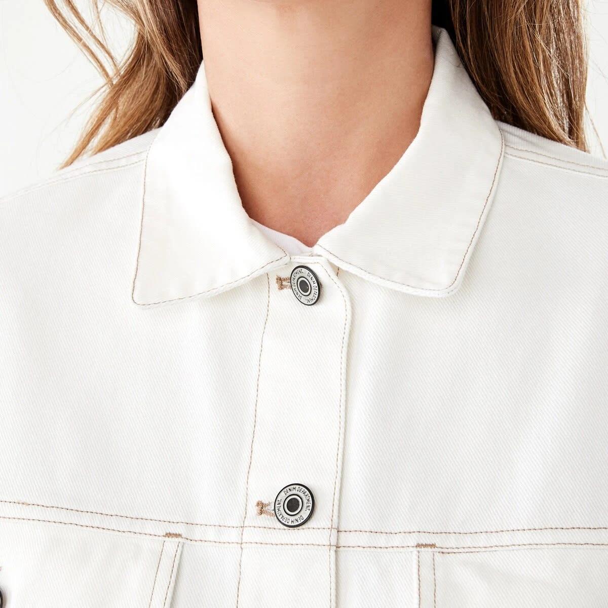 6 Denim Utility Shacket Ecru, 6 of 10