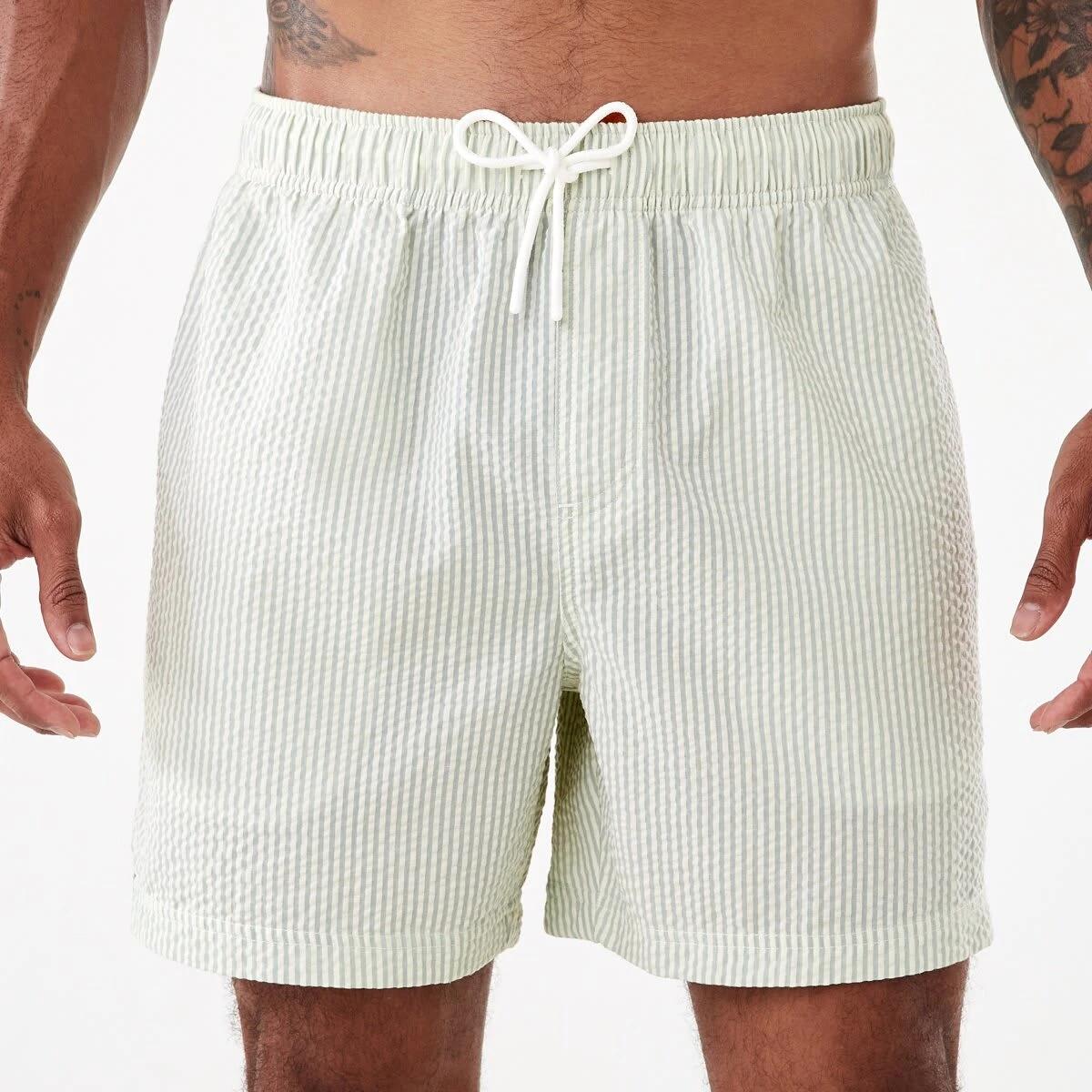 1 Seersucker Boardshorts Grn Strp, 1 of 7