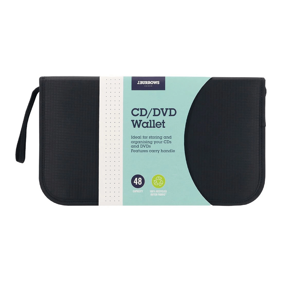 1 J.Burrows InSystem CD and DVD Wallet 48 Capacity Black, 1 of 5