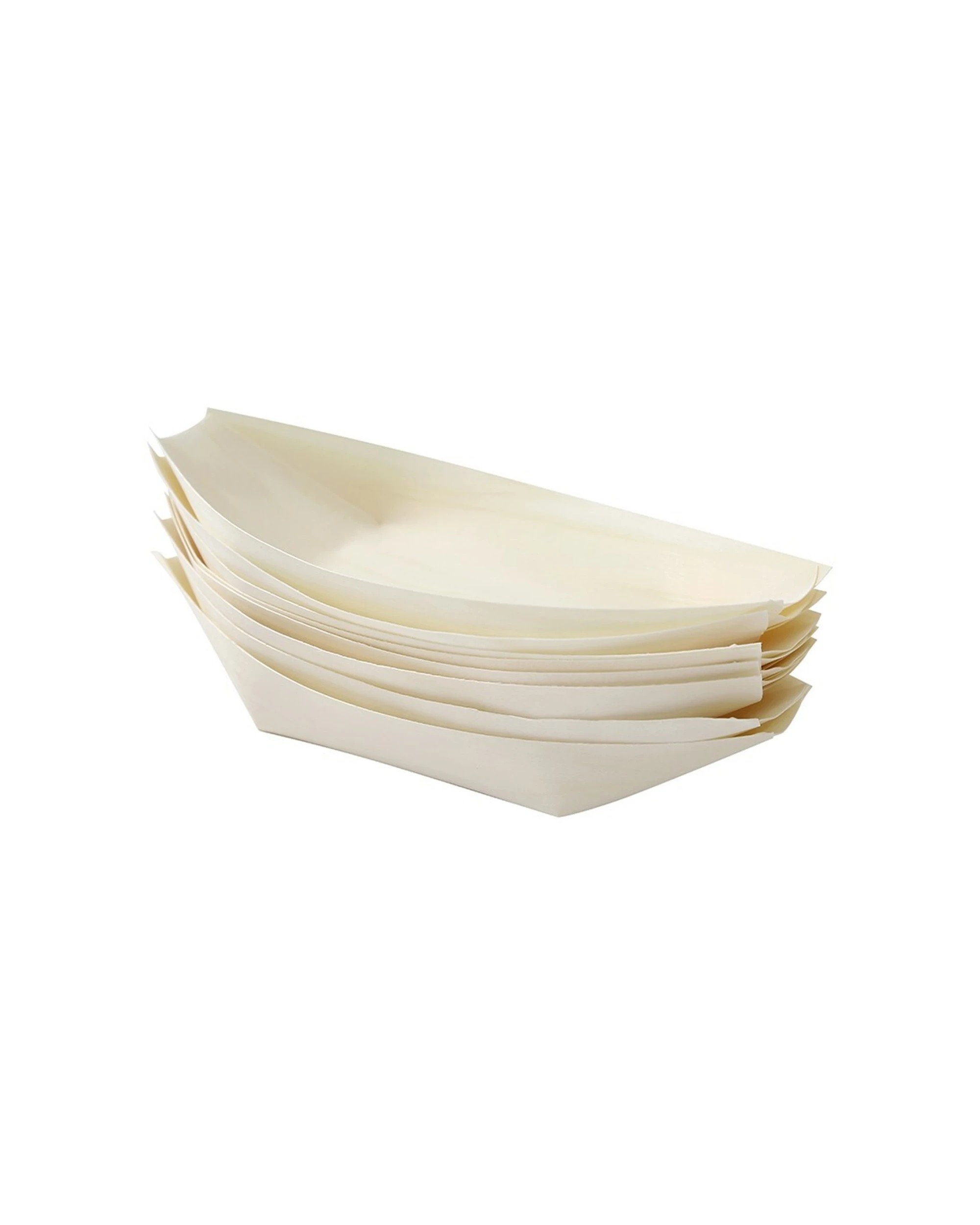 2 Lemon & Lime 64pc Eco Wood Serving Boat Set 18.5x10cm - Natural, 2 of 6