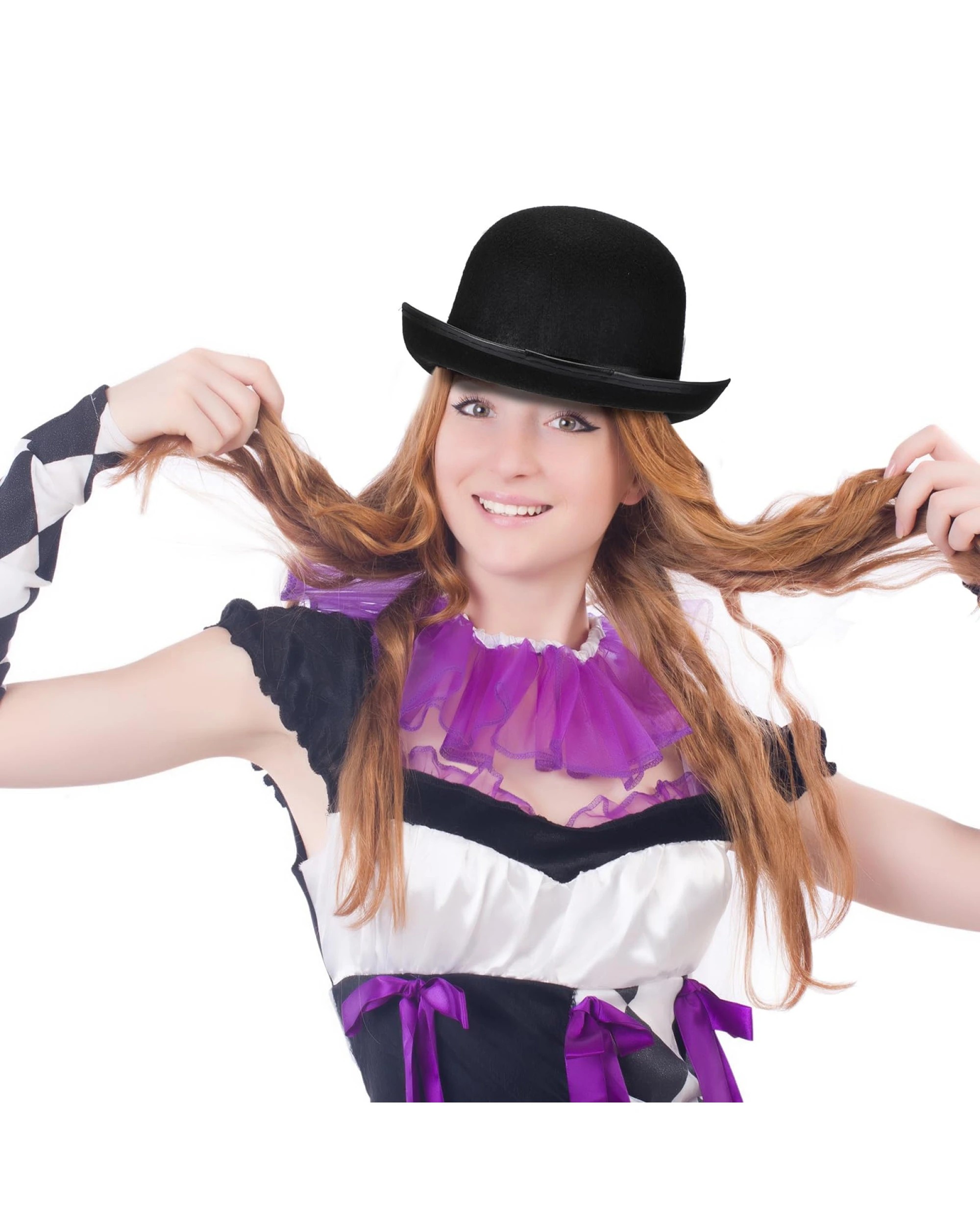 2 BR Costumes Bowler Hat Party Costume Accessory - Set of 6, 2 of 5