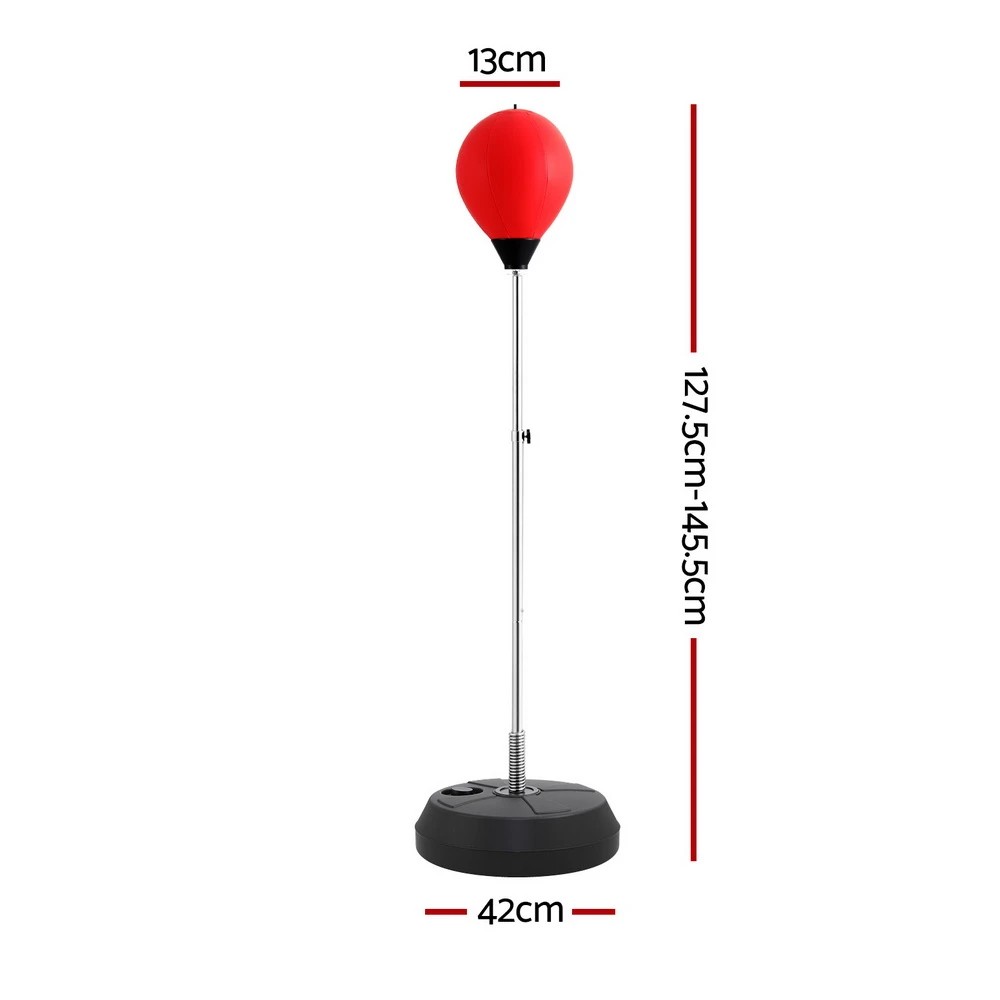 2 Everfit Adult Punching Bag Stand 150cm Adju Freestanding with Gloves and Pump - Red, 2 of 6