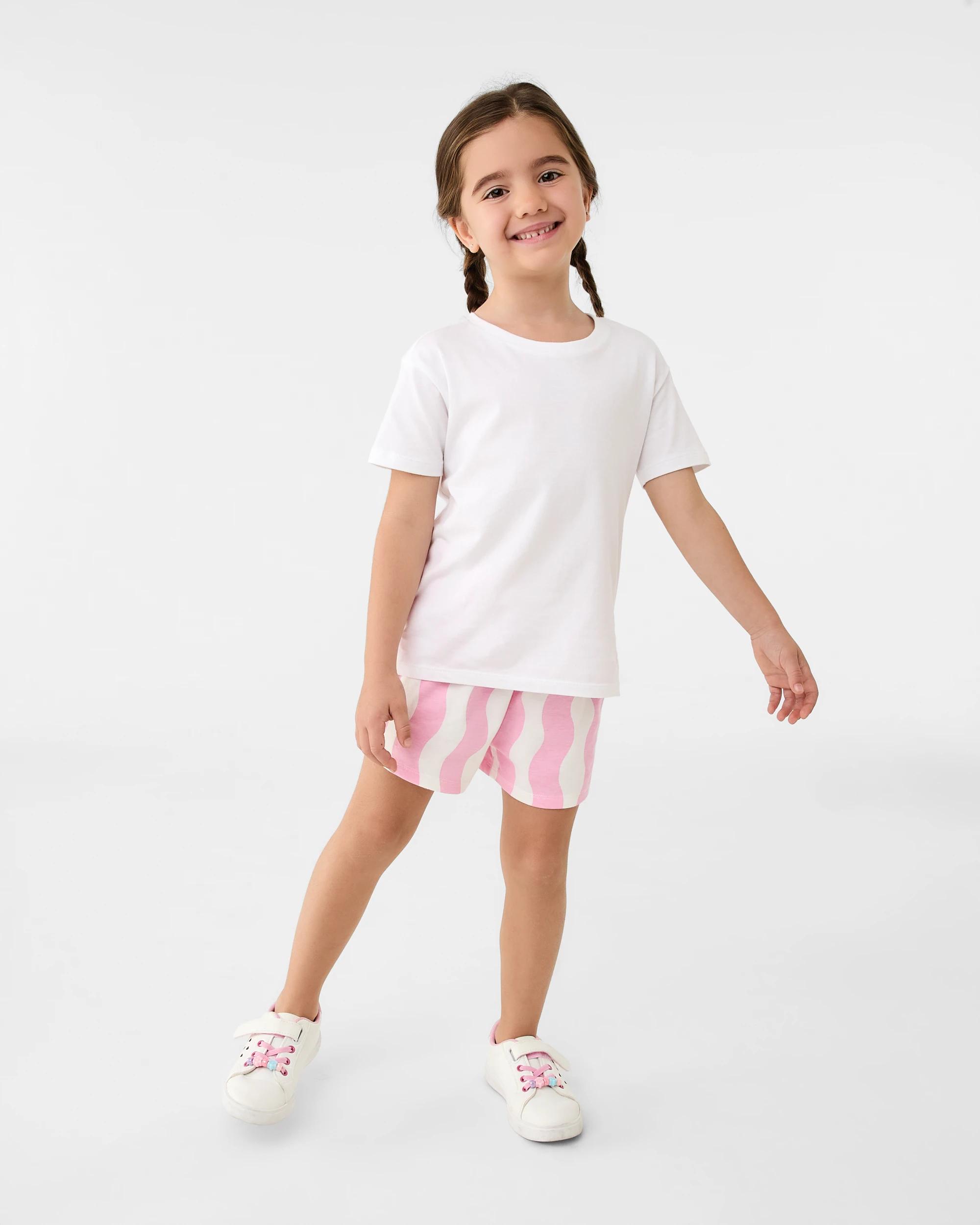 5 Print Jersey Shorts Pnk Stripe, 5 of 6