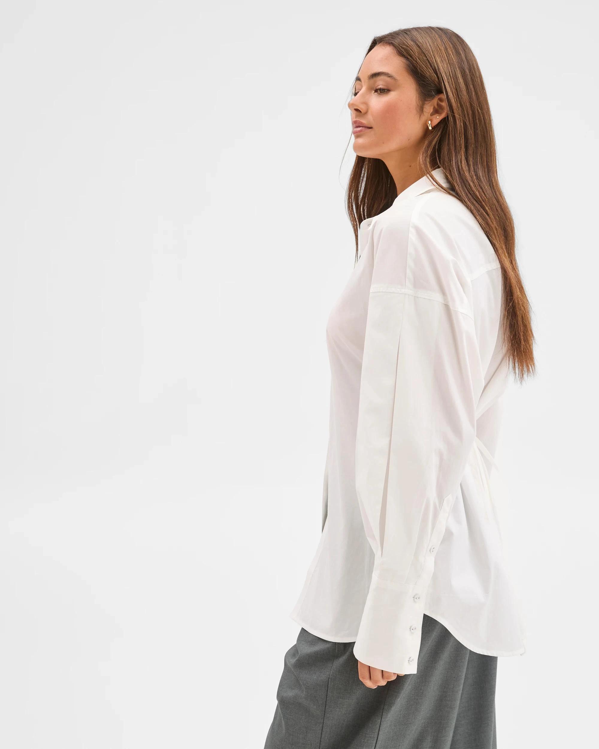 6 Target Lily Loves Australian Cotton Tie Detail Shirt WHITE, 6 of 7