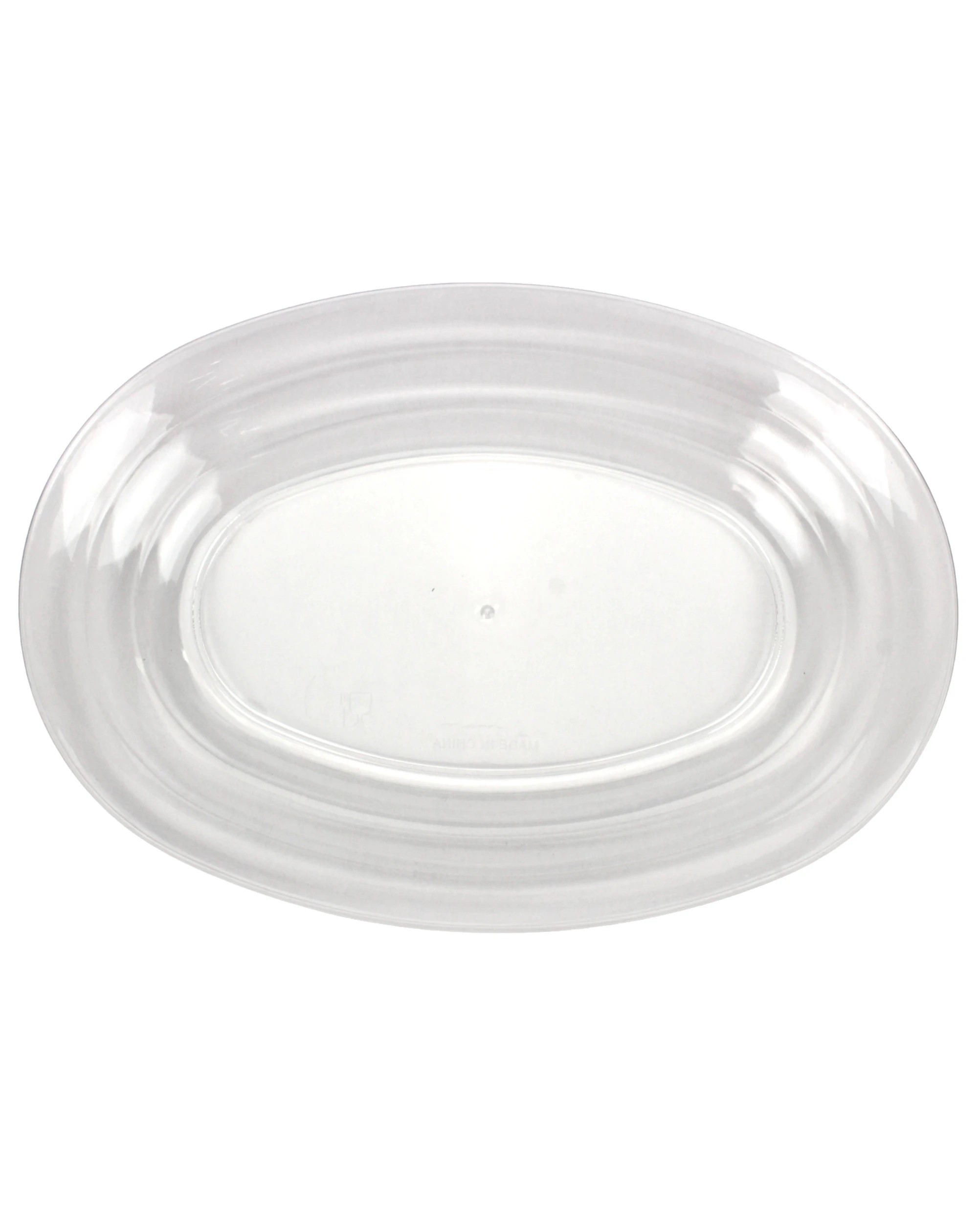 1 Party Maker Clear Oval Serving Plates 25.5cm Pack of 2 - Clear, 1 of 5