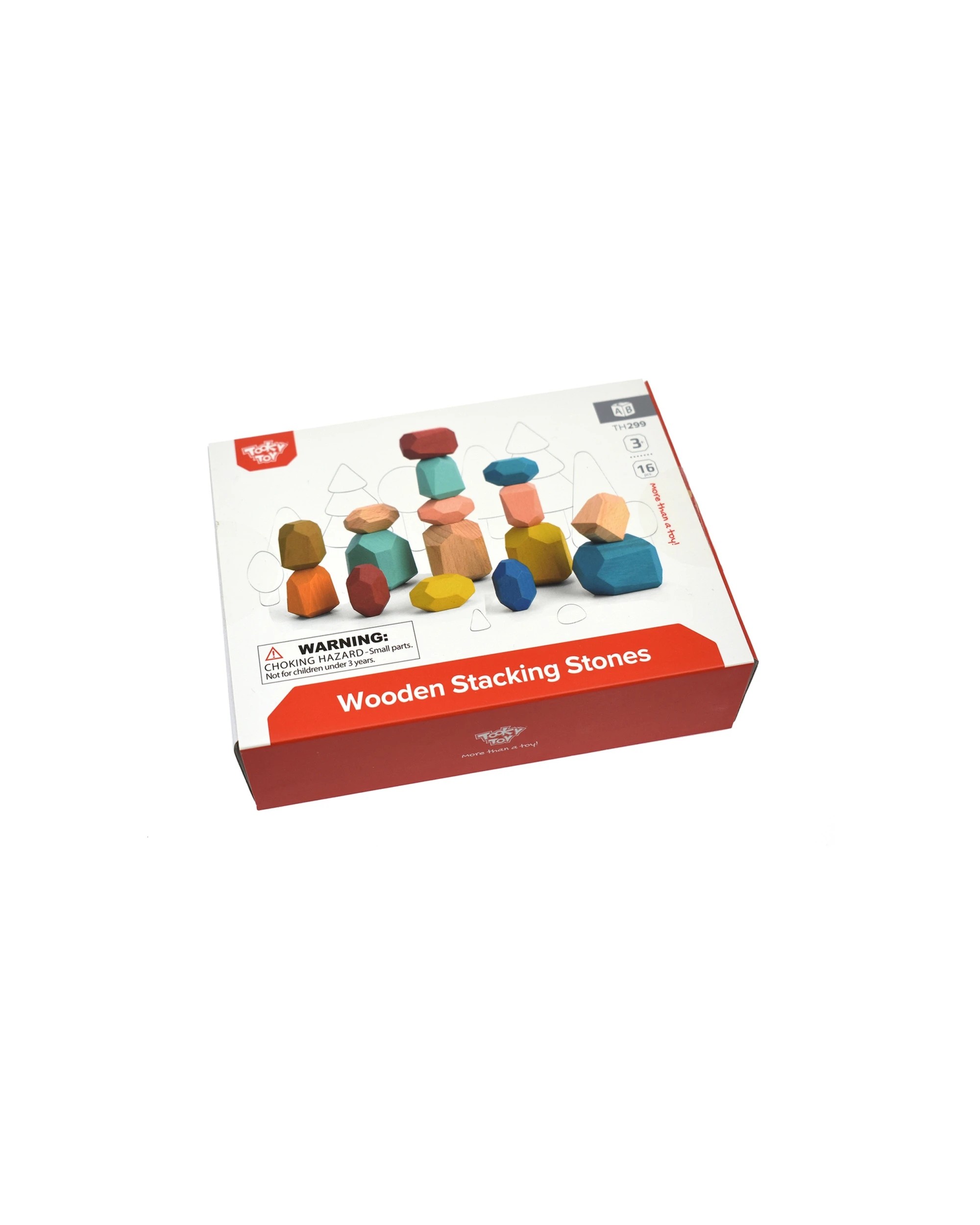 5 Tooky Toy 16pc Wooden Stacking Stone Large Building Blocks Kids Fun Learning - Multi, 5 of 6