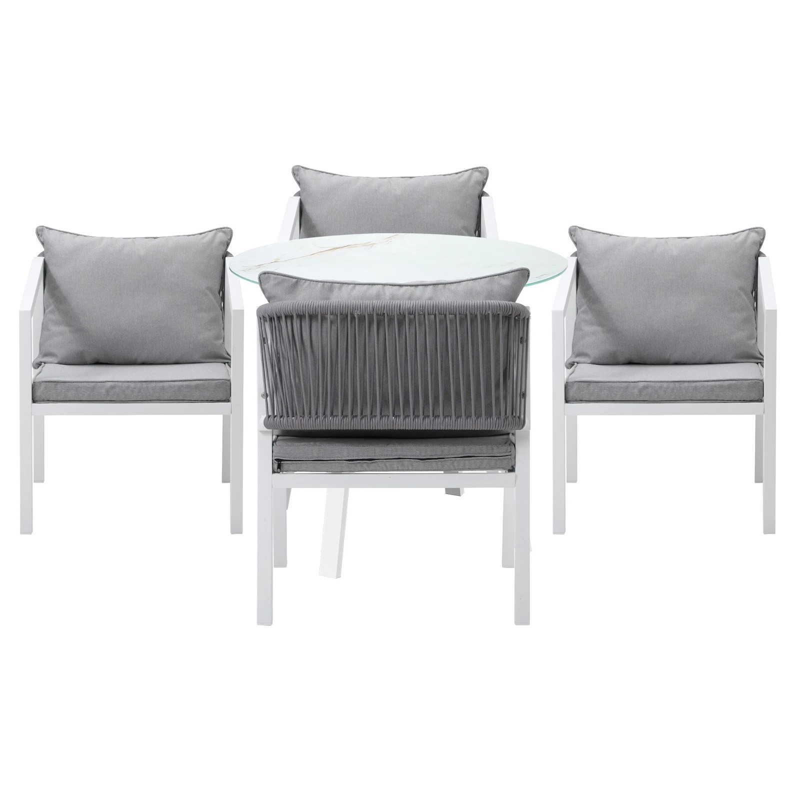 3 Livsip Outdoor Dining Setting Lounge Chairs Patio Furniture Bistro Set 5pcs
 - Multi, 3 of 7