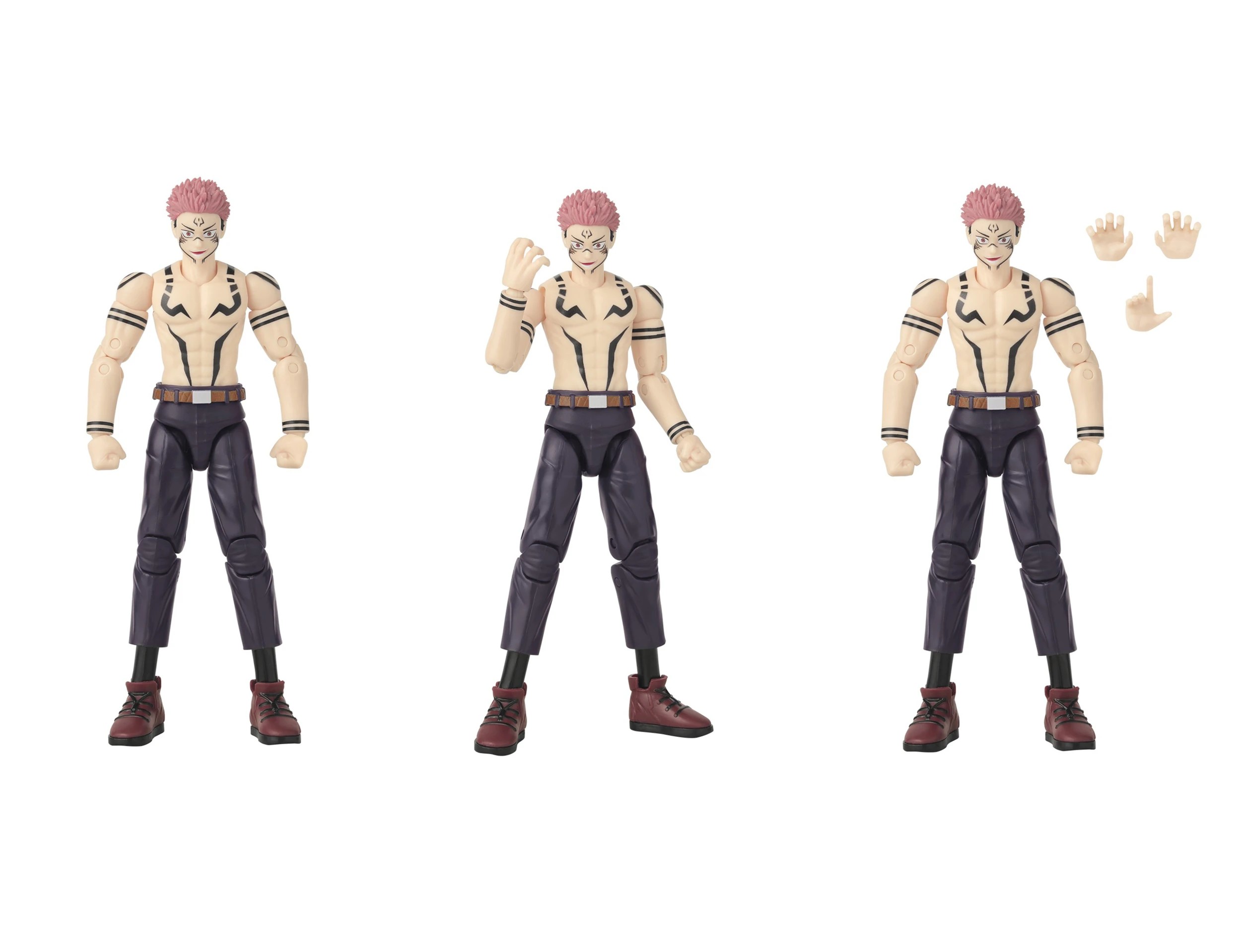2 Anime Heroes Jujutsu Kaisen Action Figure - Ryomen Sukuna - Uniform Version - Multi, 2 of 3