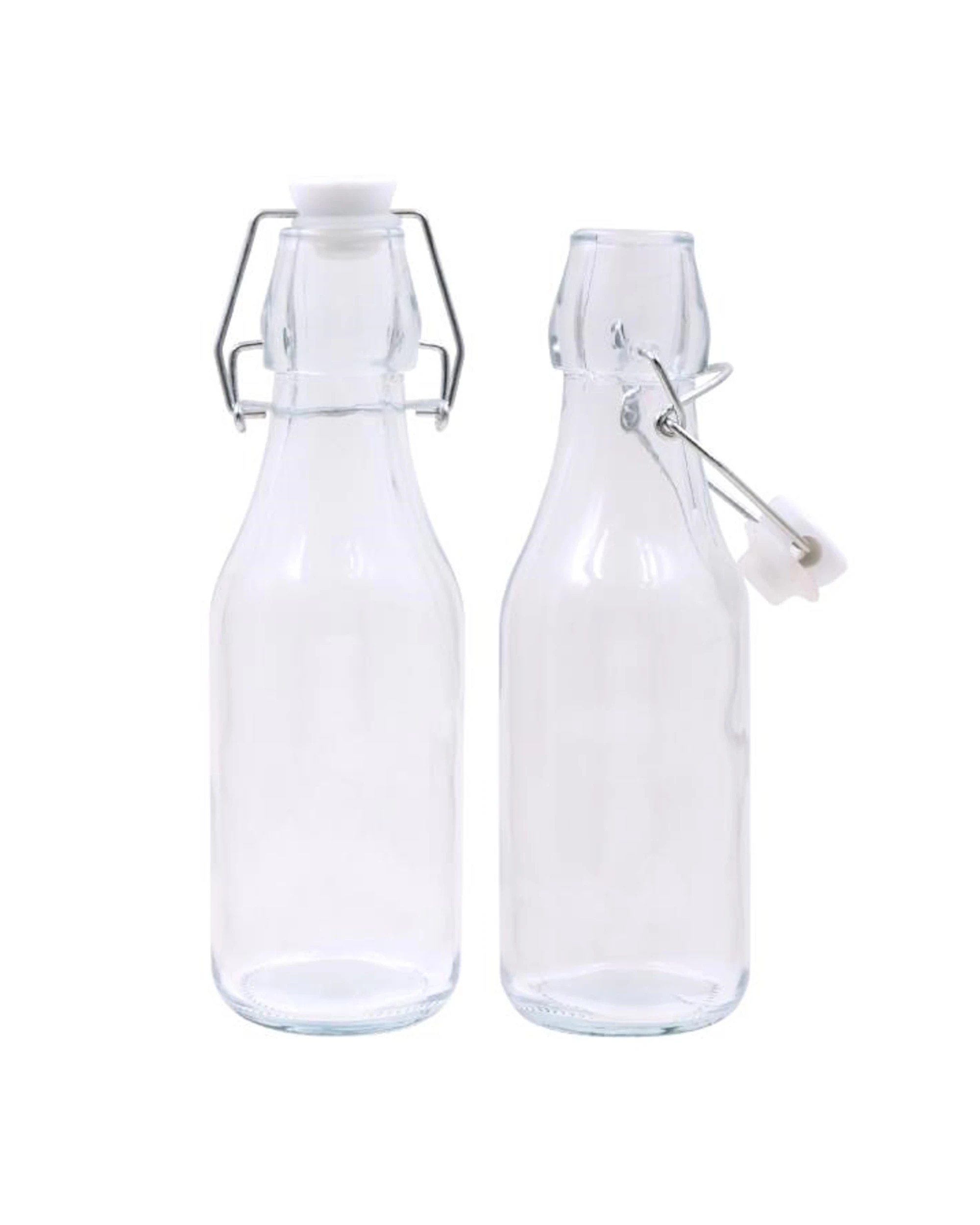 1 Spice Kitchen 250ml Glass Clip Lock Bottles Pack of 2 - Clear, 1 of 3