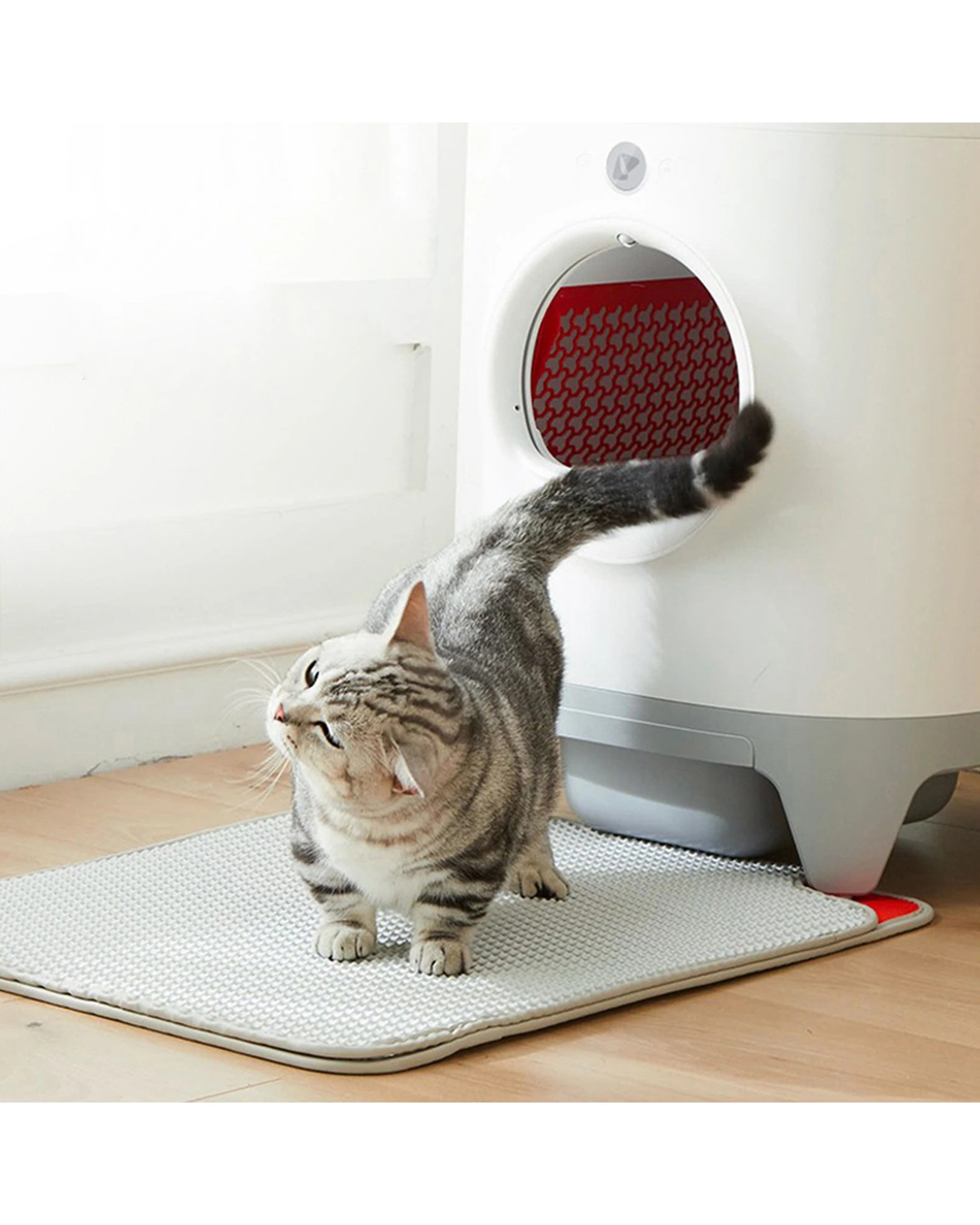 4 Petkit Replacement Clean Pad Mat For Pura X Automated Litter Box Non Slip - Plain, 4 of 6