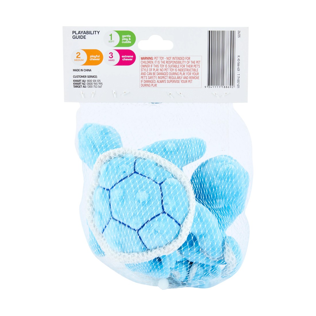 6 3 Pack Pet Toy Plush Summer Animals, 6 of 6