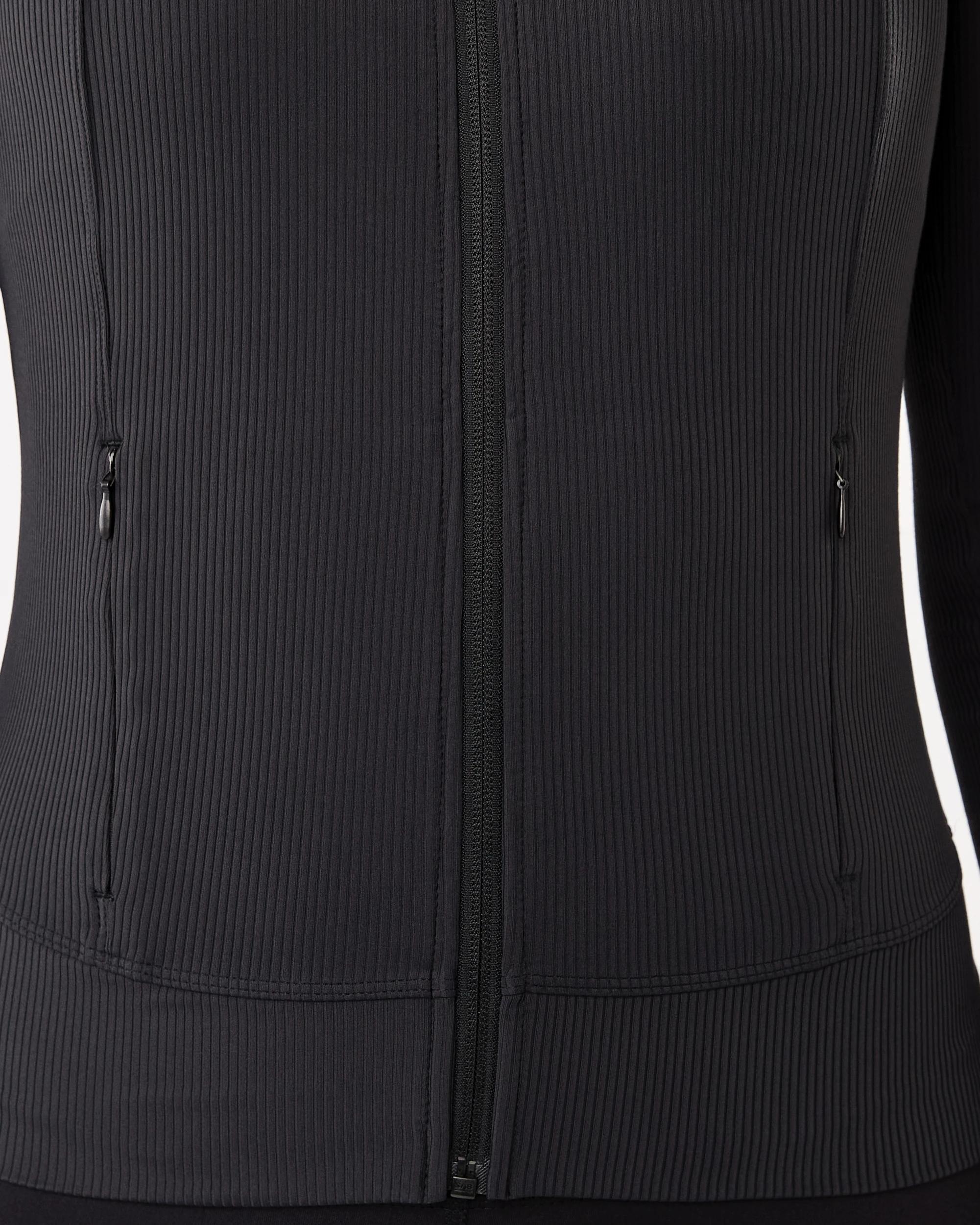 8 Active Womens Ultrasoft Rib Jacket Black, 8 of 8