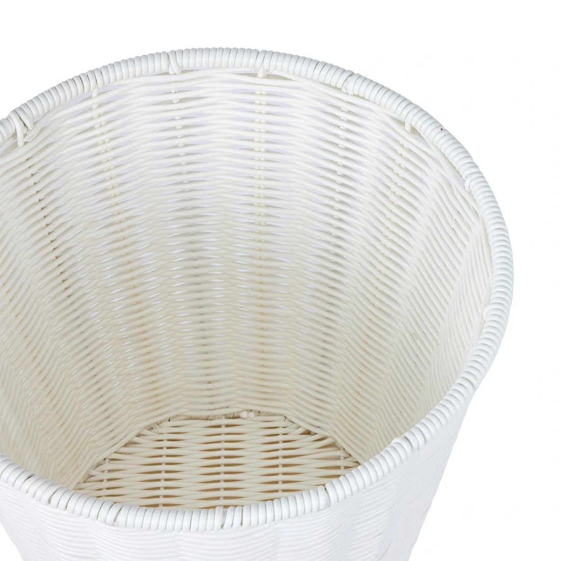 2 White Rattan Look Waste Bin, 2 of 6