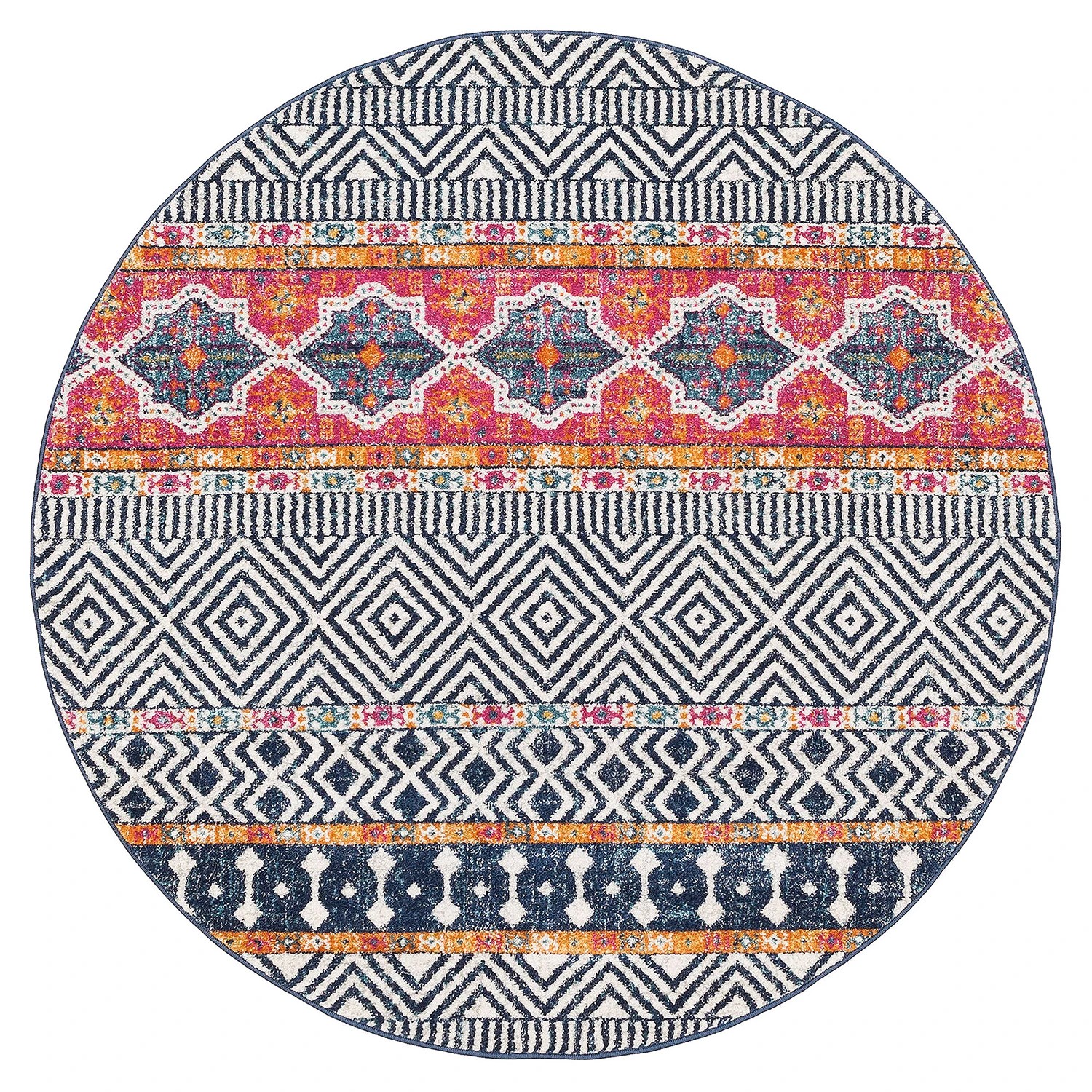 2 Common Ground Rugs Bluebay 455 200x200cm - Medium Round Rug - Blue, 2 of 5