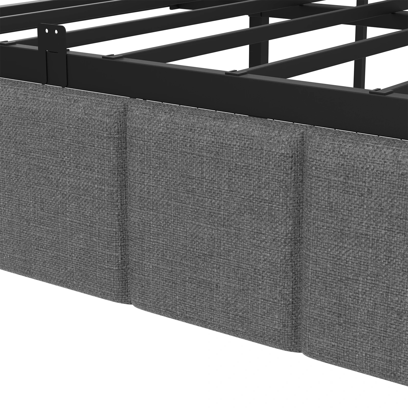 5 Advwin Double Corner Bed Frame with Charging Station and LED Light - Grey, 5 of 10