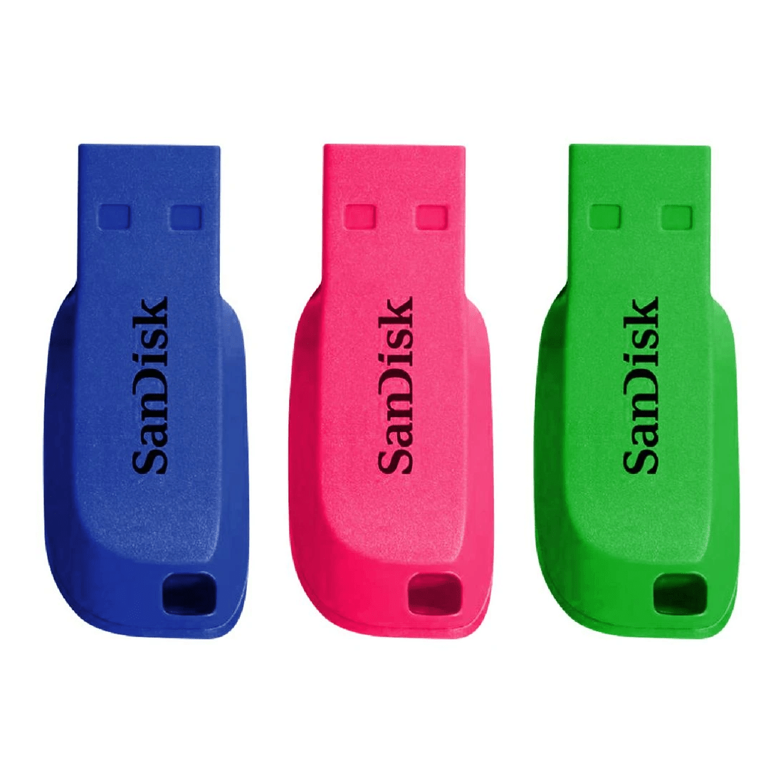 1 SanDisk 32GB Cruzer Blade USB Flash Drive 3 Pack Bright, 1 of 1