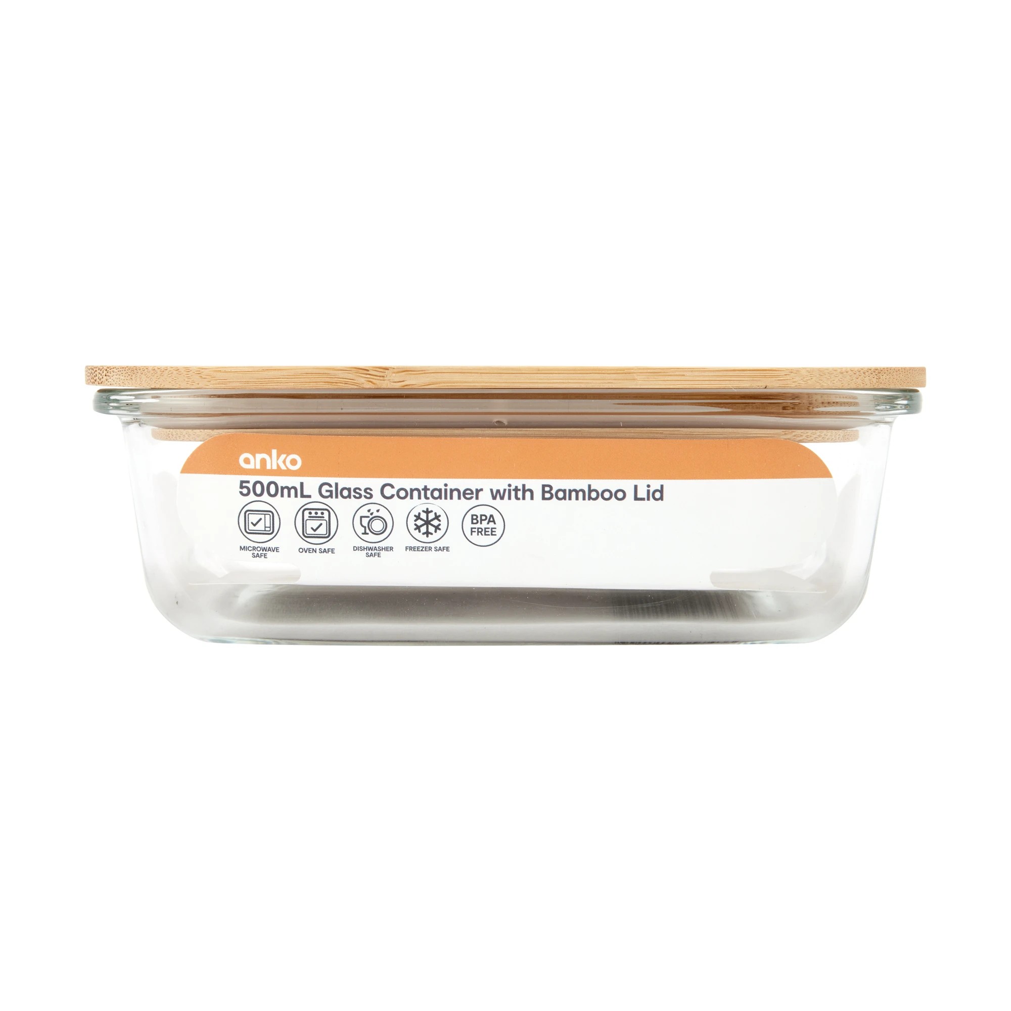 4 500ml Glass Container with Bamboo Lid, 4 of 4