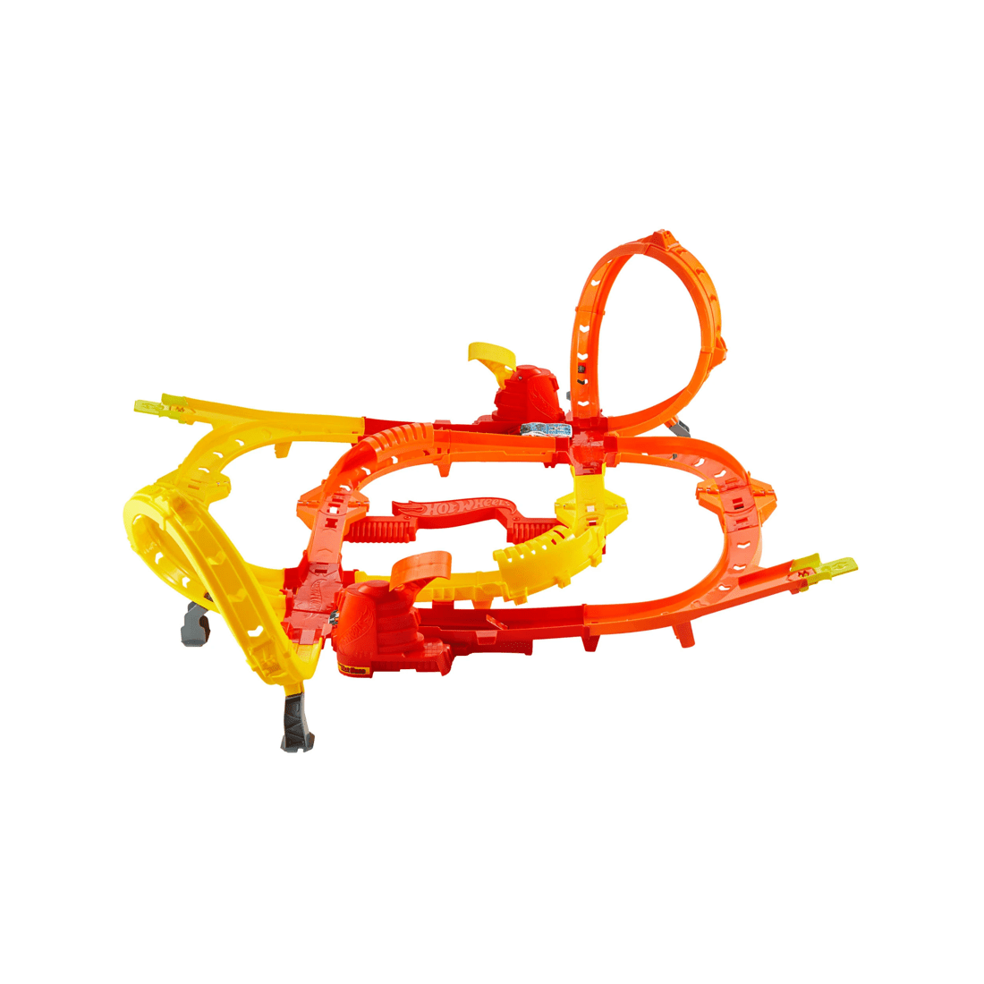 3 Mattel Hot Wheels Stunt Tracks Blast Launch Face-off Track Set
 - Orange, 3 of 5