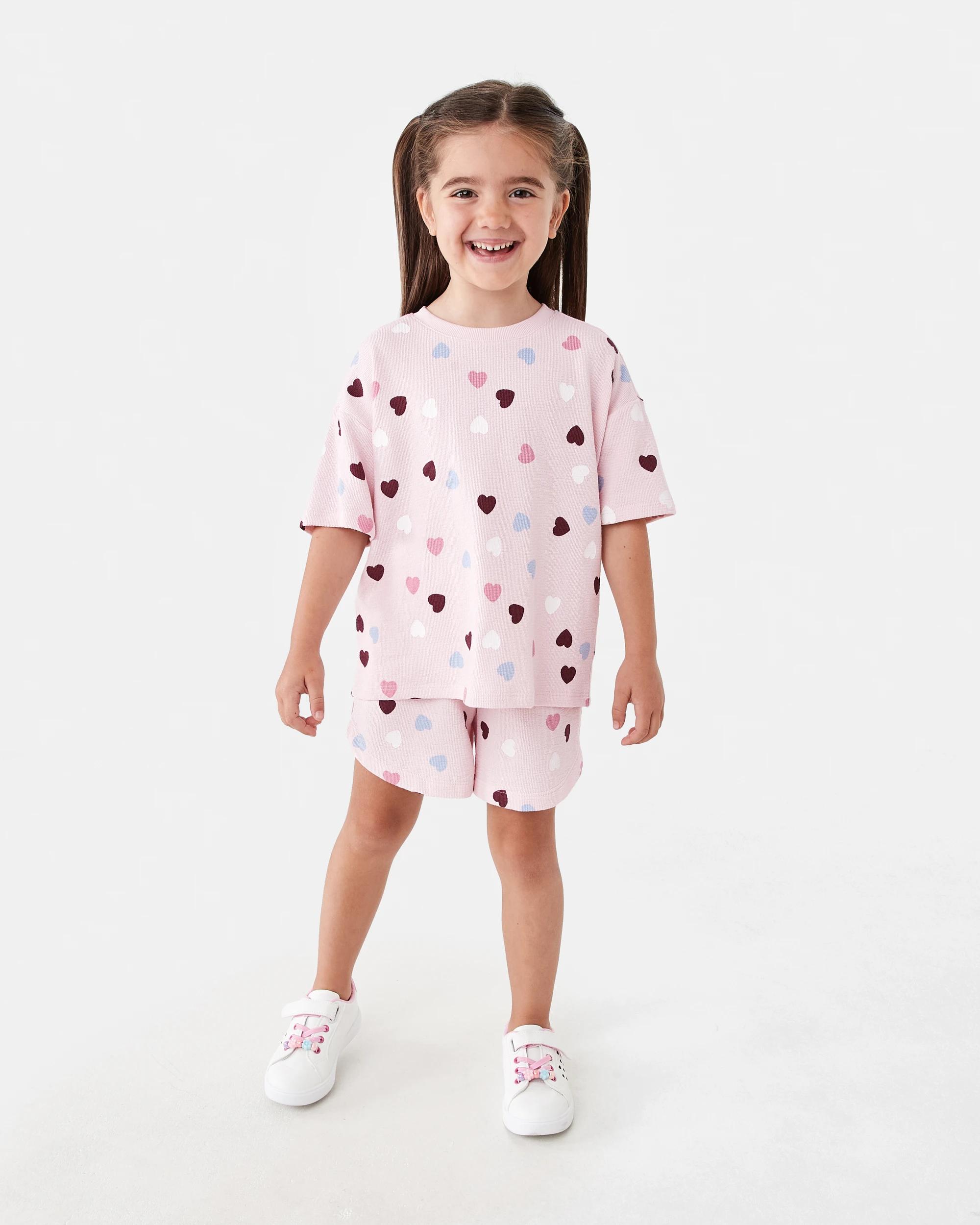 5 Slub Jacquard Shorts Pnk Heart, 5 of 6