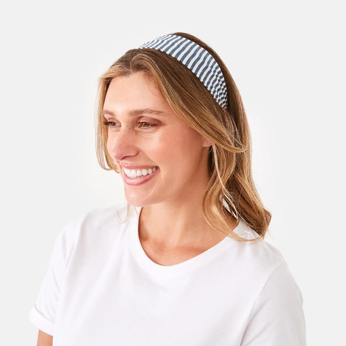 3 2 Pack Stretch Ribbed Headband - Navy, 3 of 4