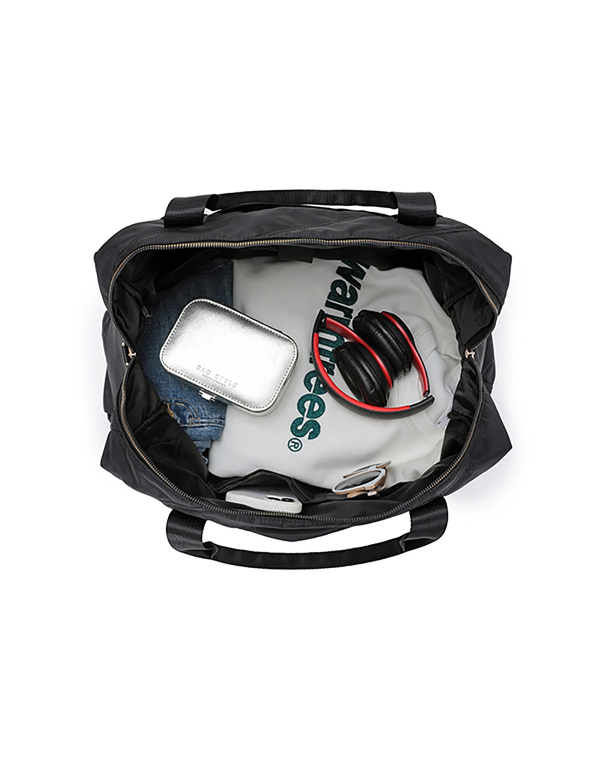 3 Tosca Shoulder Market/Work Commute Tote Bag - Black, 3 of 3