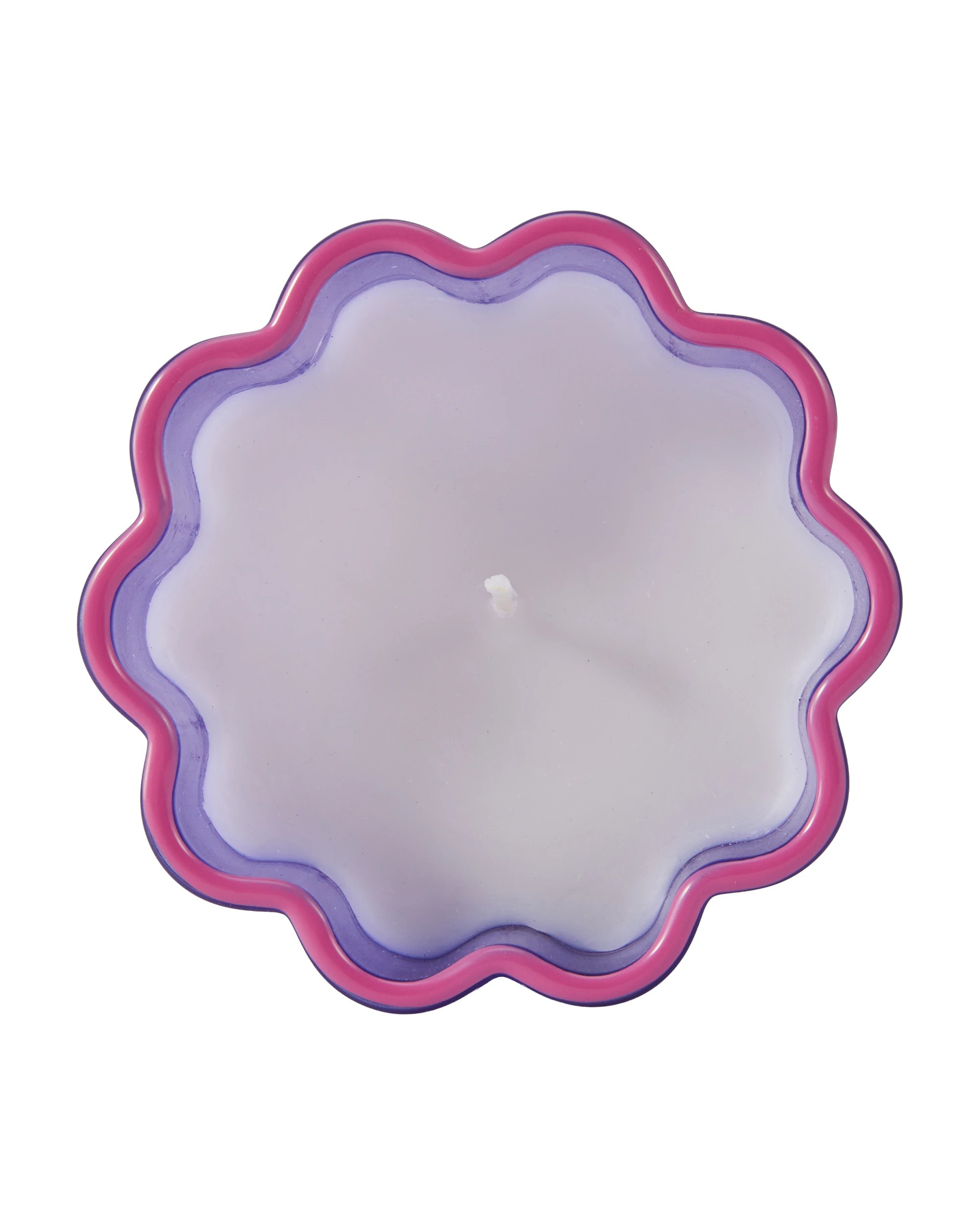 3 Scallop Glass Candle - Purple, 3 of 5