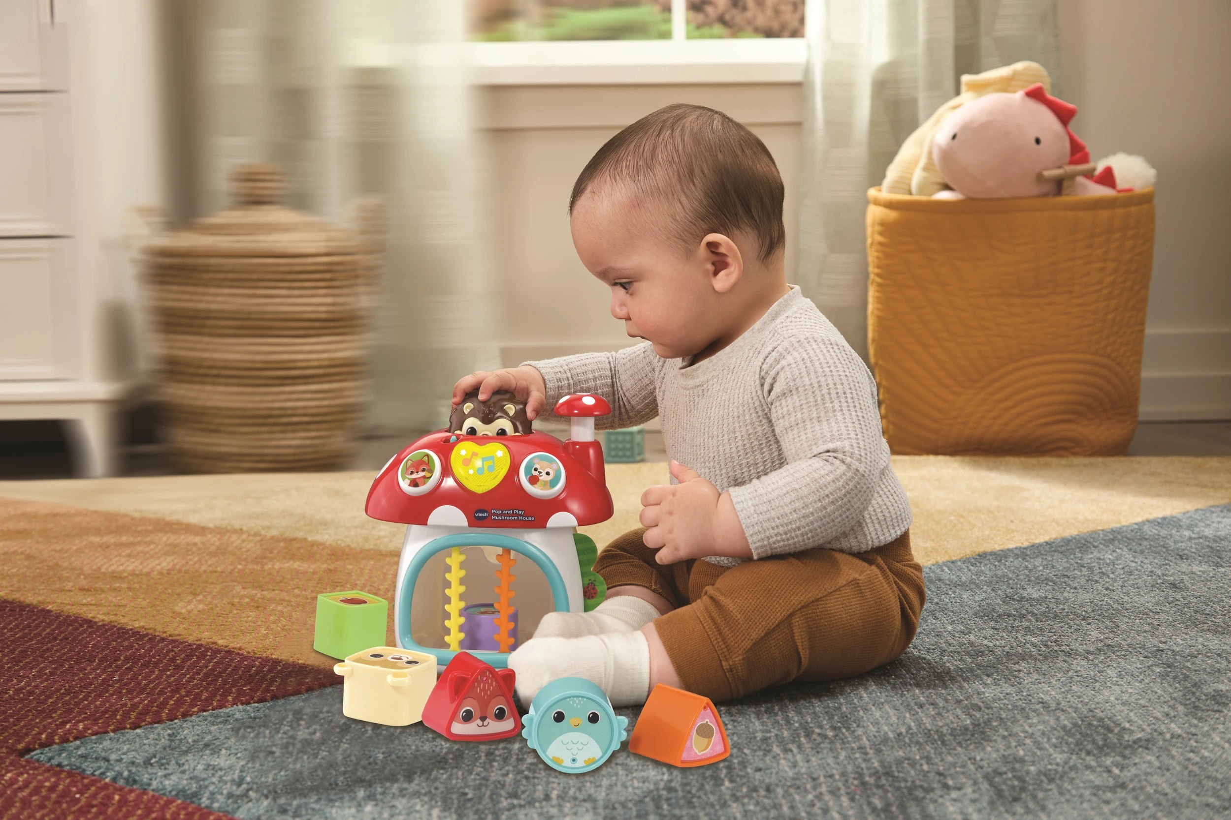 3 VTech Baby Pop and Play Mushroom House, 3 of 4
