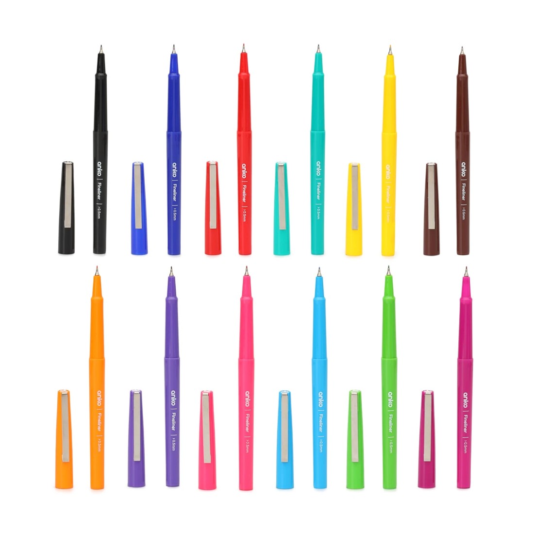 3 12 Pack Fineliner Pens - Brights, 3 of 5