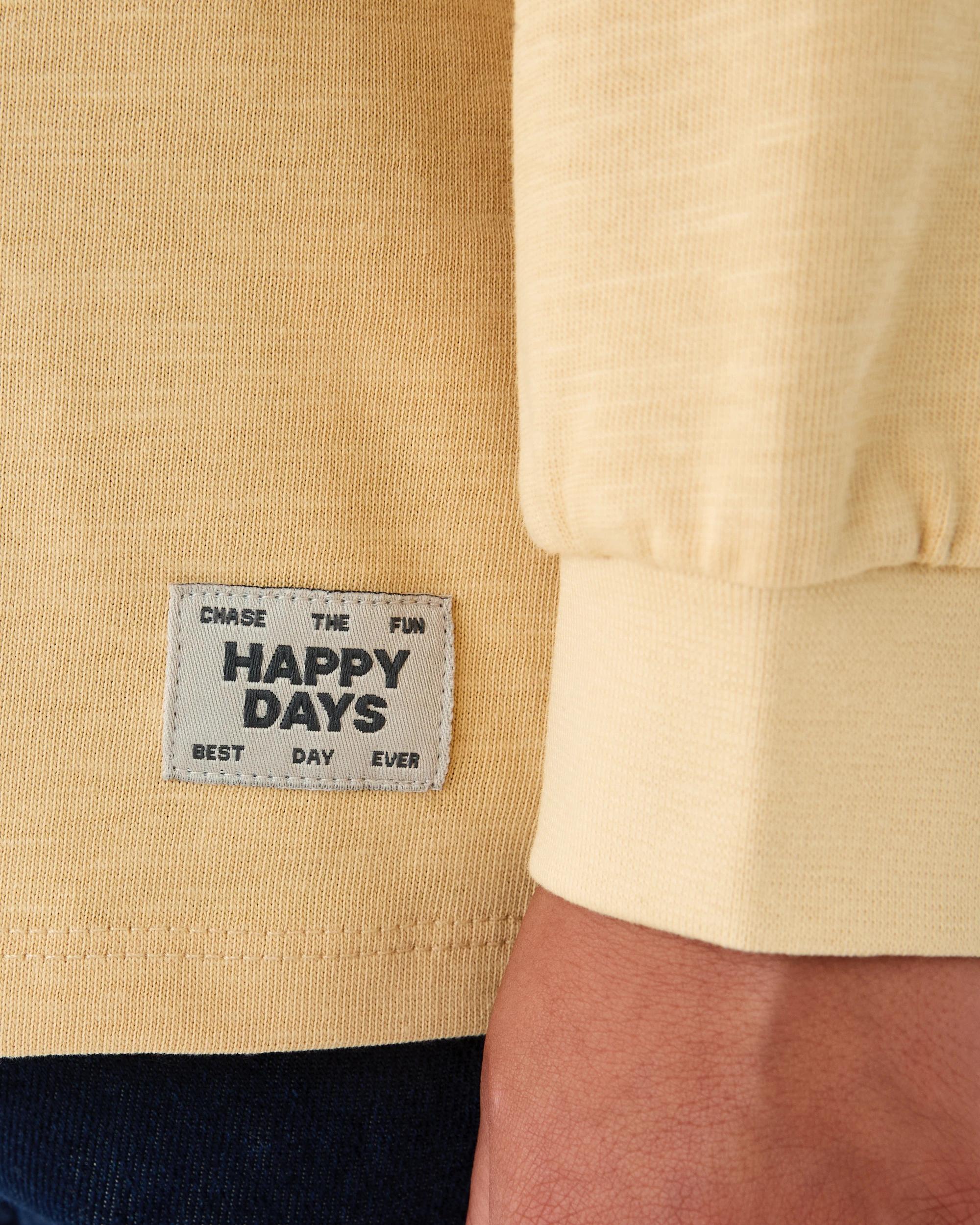 4 Long Sleeve Textured T-shirt Nwt Yellow, 4 of 6