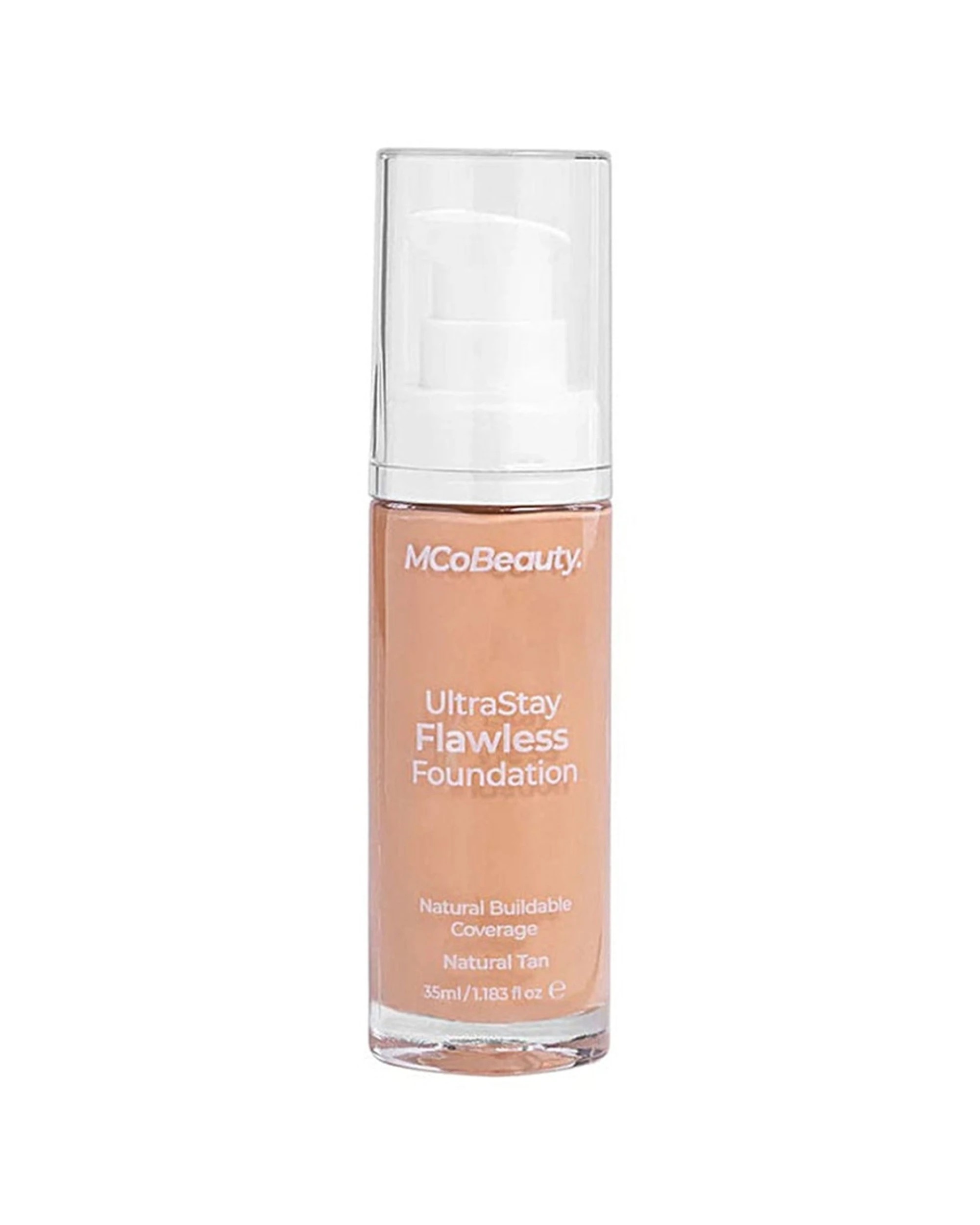 1 MCoBeauty Ultra Stay Flawless Foundation Makeup Shade Natural Tan 35ml, 1 of 1