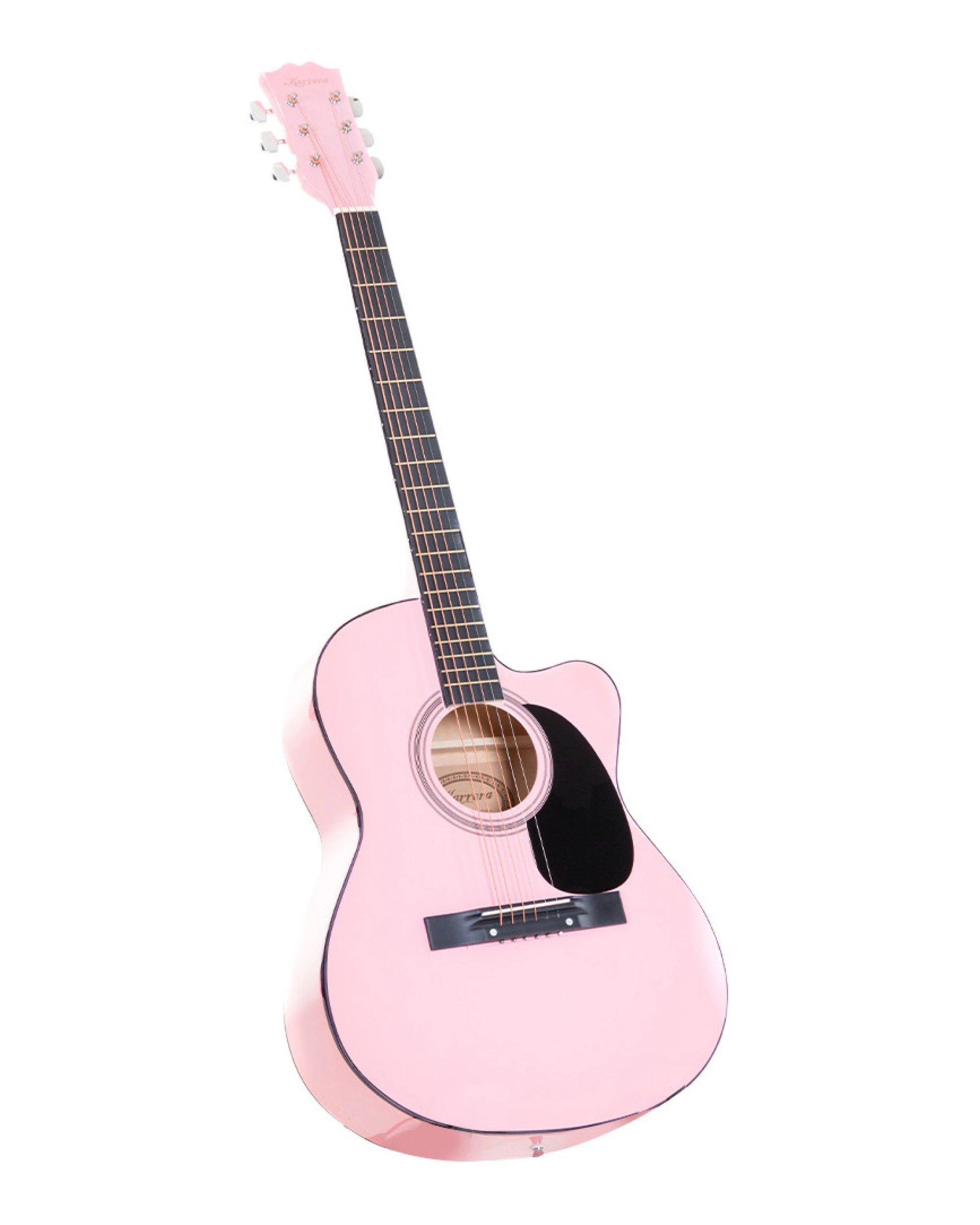 1 Karrera 40in Acoustic Guitar - Pink, 1 of 5