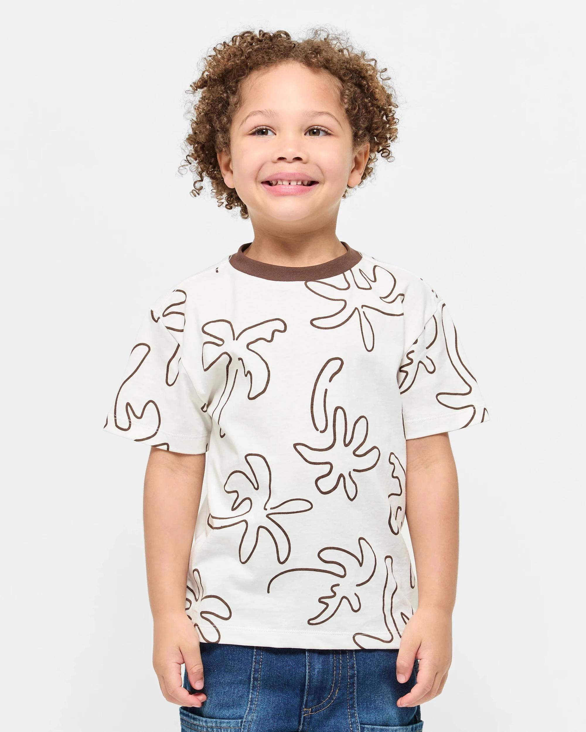 2 Target Australian Cotton T-shirts 3 pack BROWN / CREAM, 2 of 7