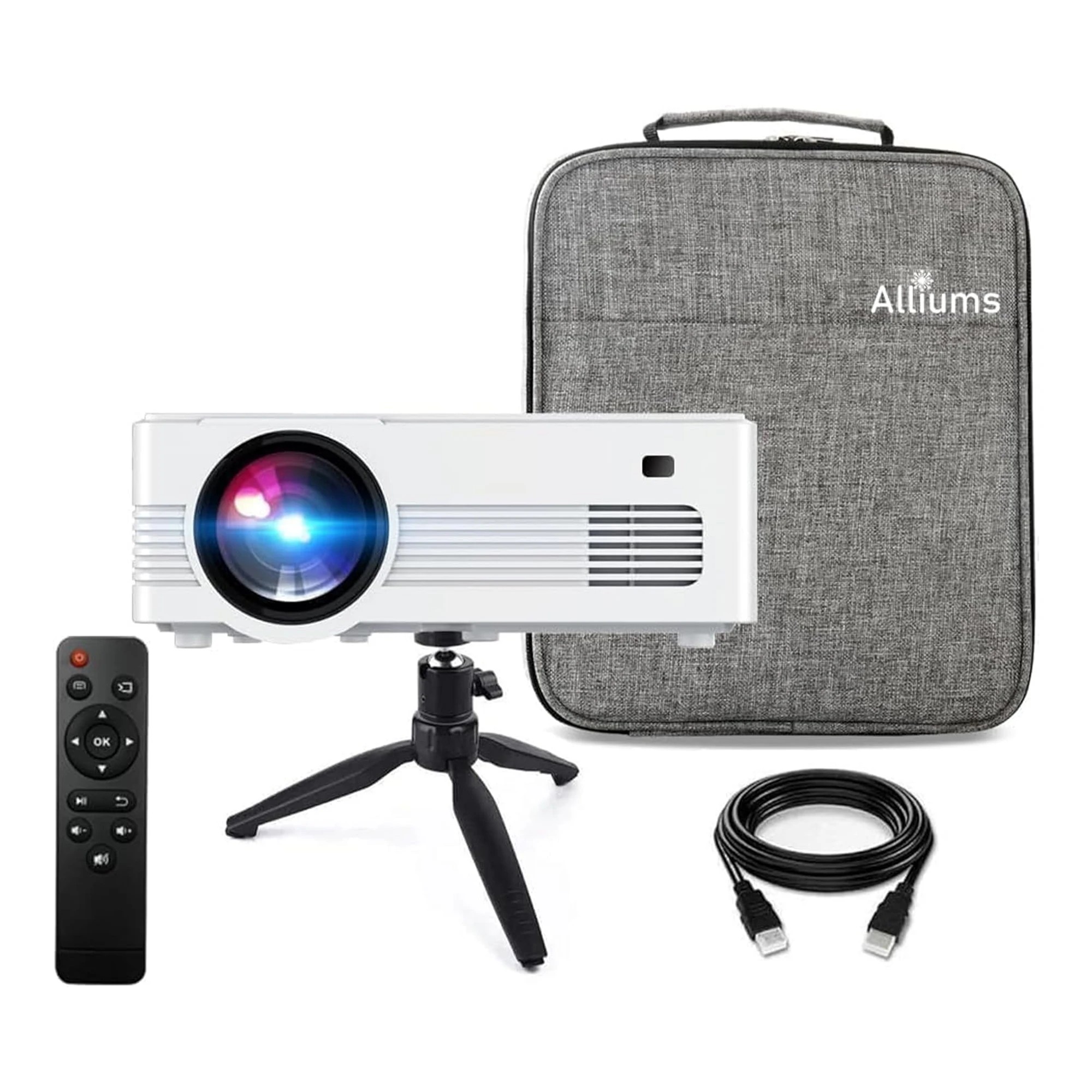 1 ALLIUMS Native 1080P Mini Projector with 8500 Lumens, AP-10, 1 of 5