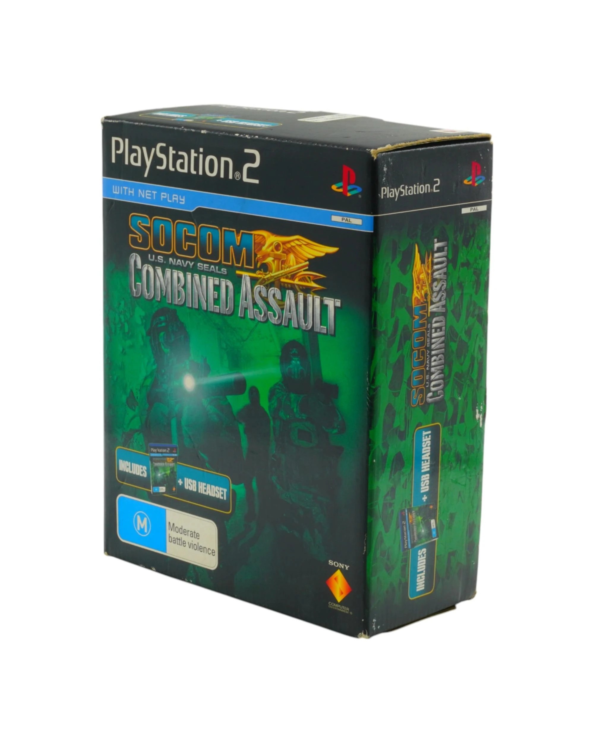 3 Socom US Navy Seals Combined Assault Big Box - PS2 - New, 3 of 8