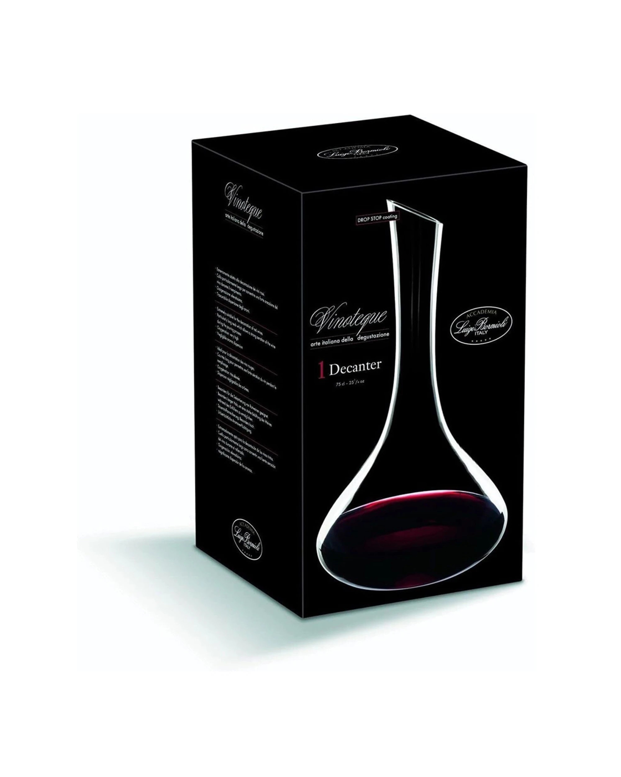 2 Luigi Bormioli Vinoteque Crystal Glass Liquor Decanter 750ml, 2 of 3