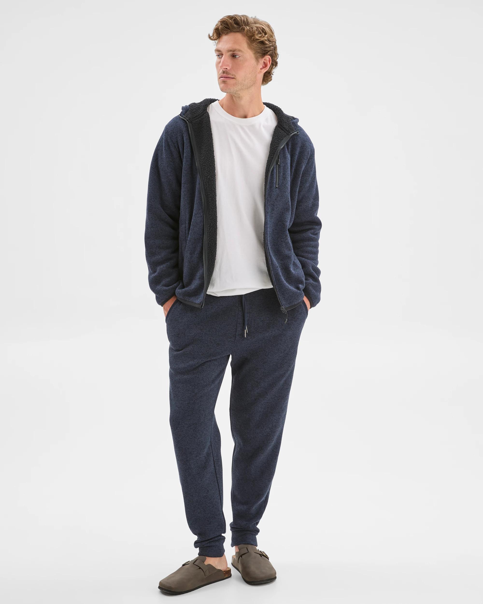 1 Target Man Cuffed Full Length Trackpants NAVY MARLE, 1 of 6
