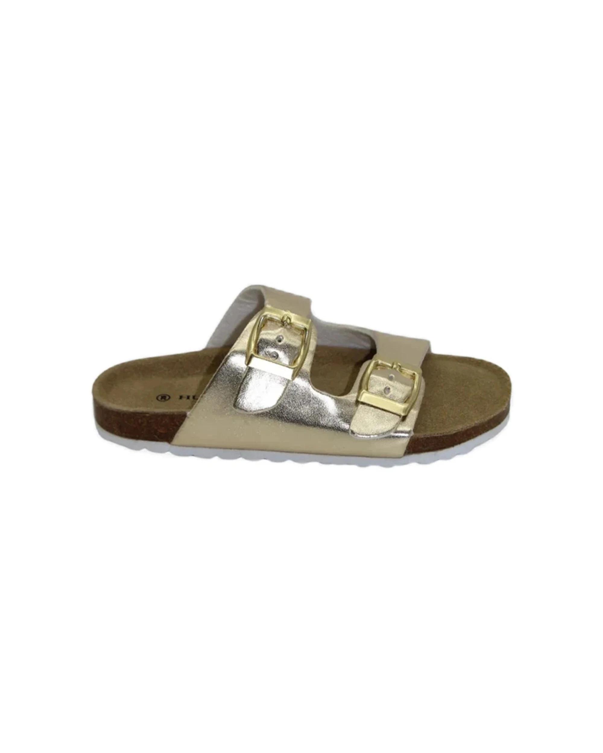 1 Human Shoes Molly Girls Buckled Sandal Slip On Moulded Sole Pink ROSE GOLD, 1 of 4