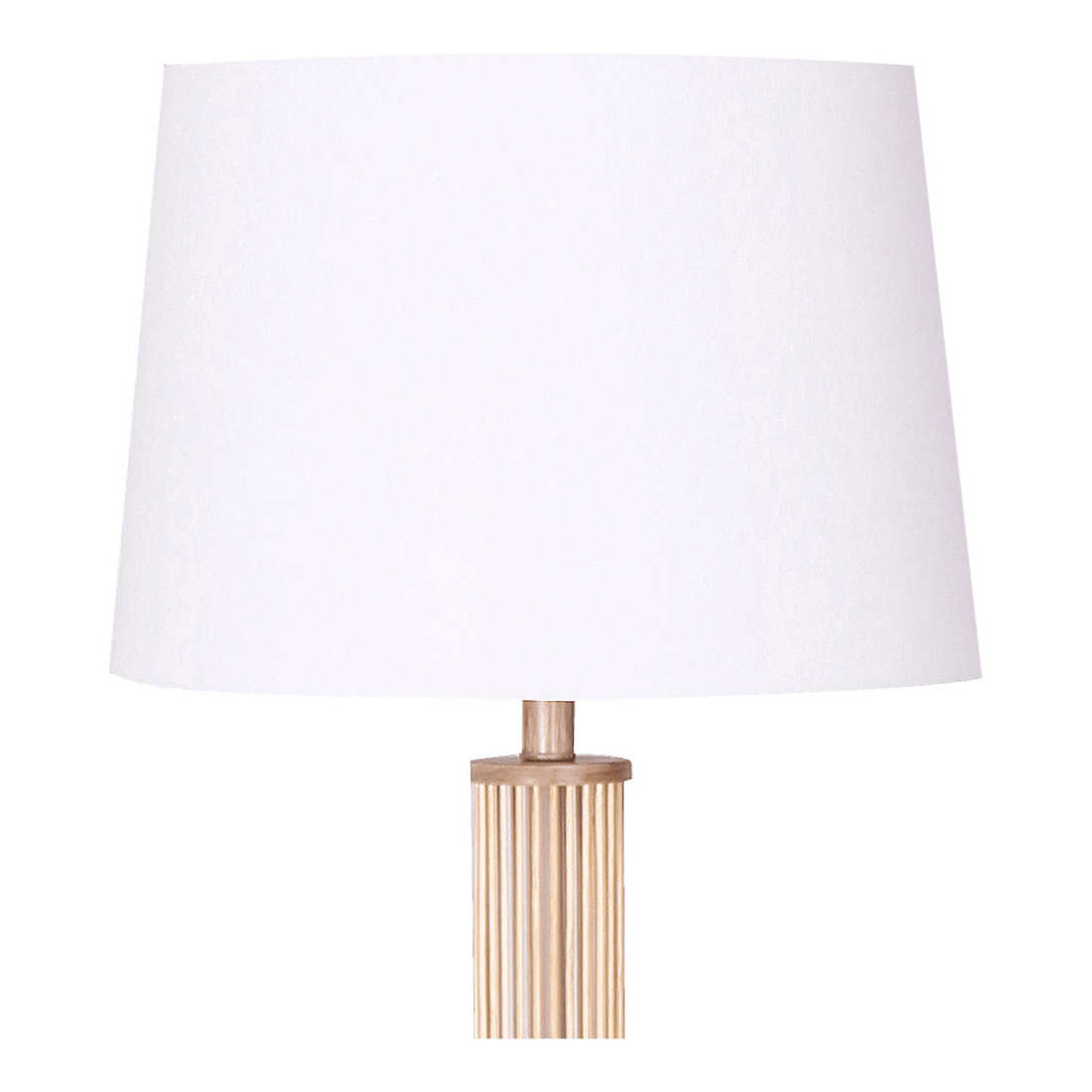 3 Sarantino Rattan Floor Lamp With Off-White Linen Shade, 3 of 10