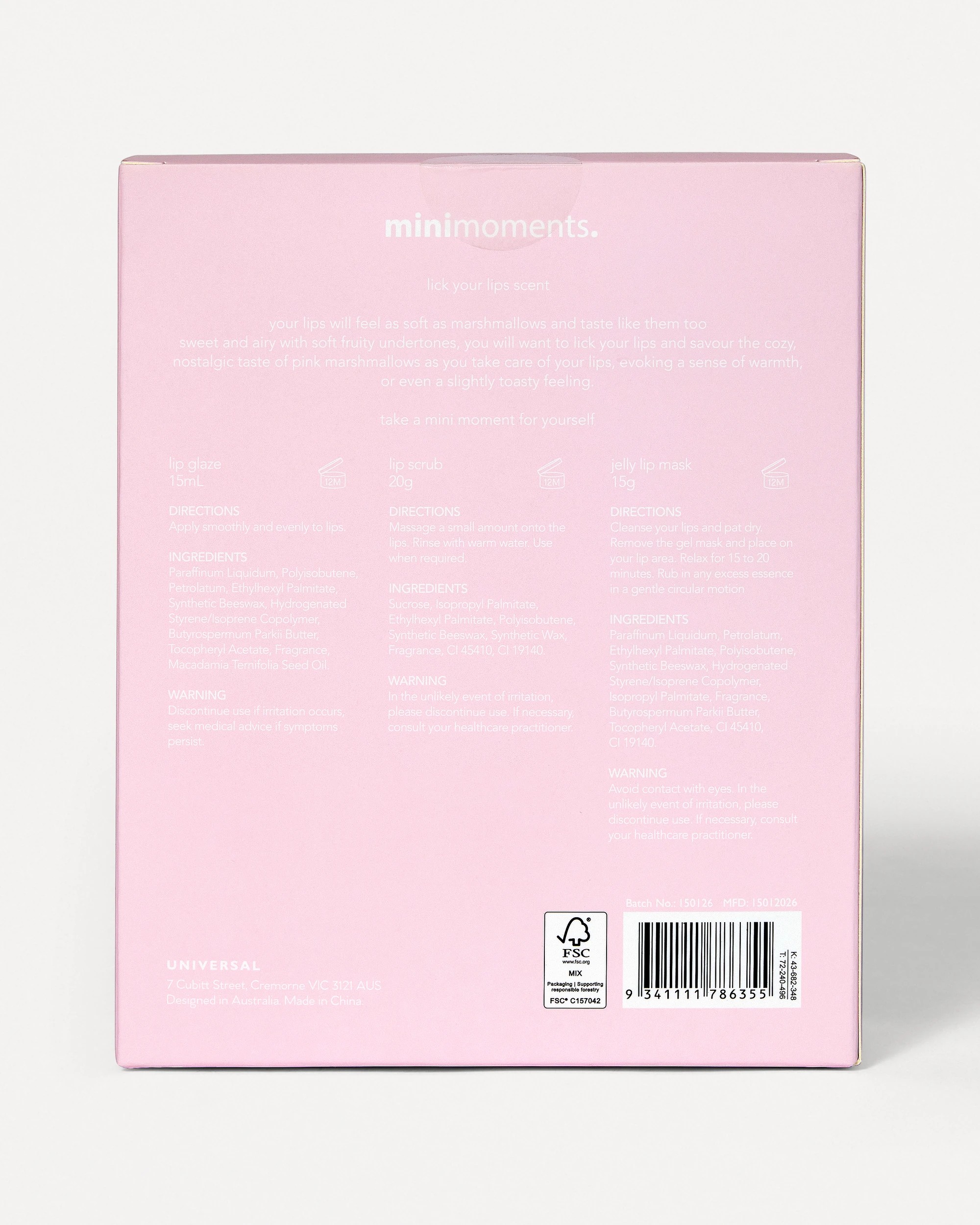 6 Minimoments Pout Don’t Shout Lip Pack, 6 of 6