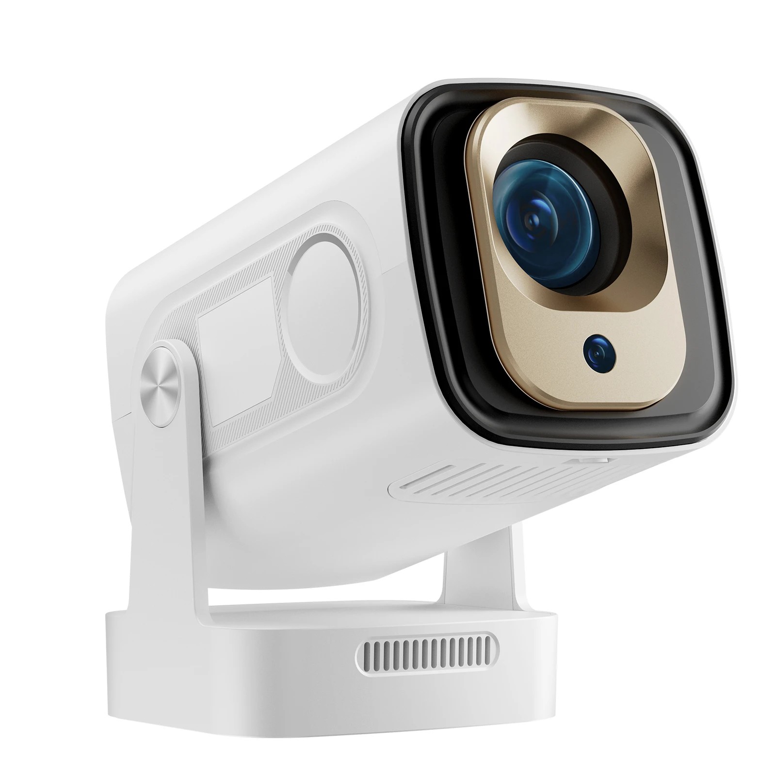 1 Advwin Mini Projector 8K Support Dual Band WiFi 6 BT5.4 330 ANSI Lumens 270° Rotatable Auto Focus Remote - White