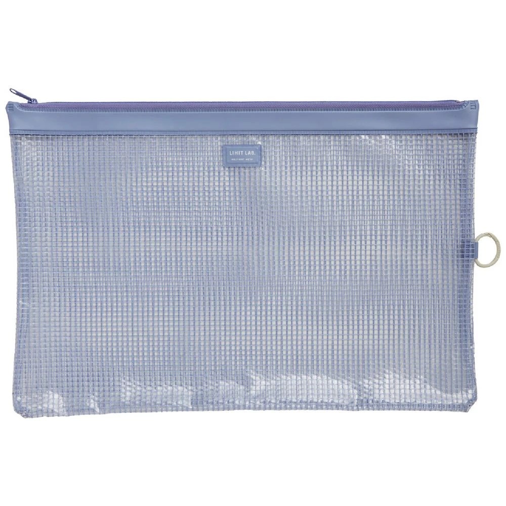 1 Lihit Lab Mesh Document Wallet B4 Blue, 1 of 1