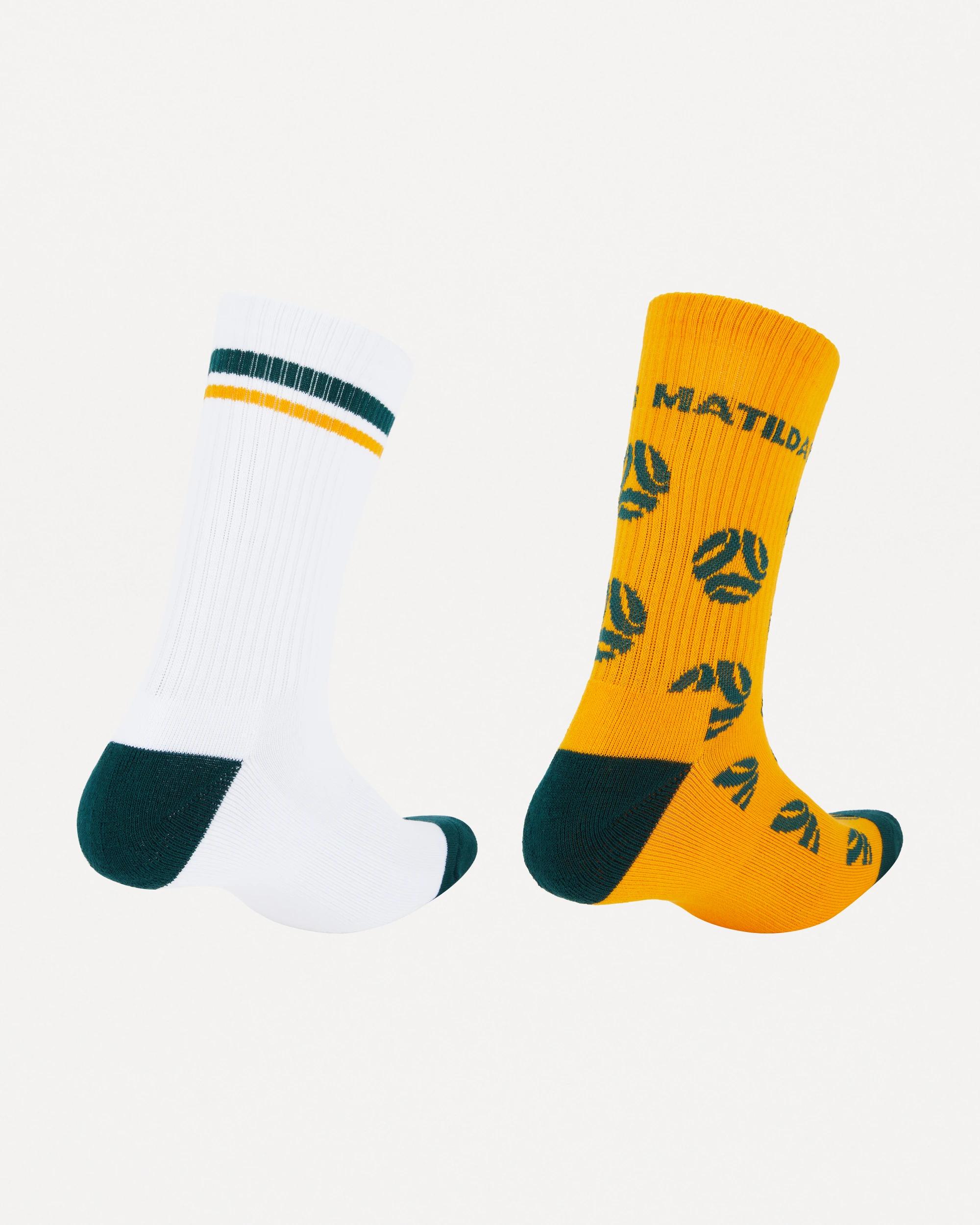2 2 Pack Matildas Socks Yellow, 2 of 3