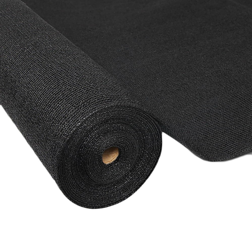 1 Instahut 90% Shade Cloth 3.66x10m Shadecloth Sail Heavy Duty - Black, 1 of 7