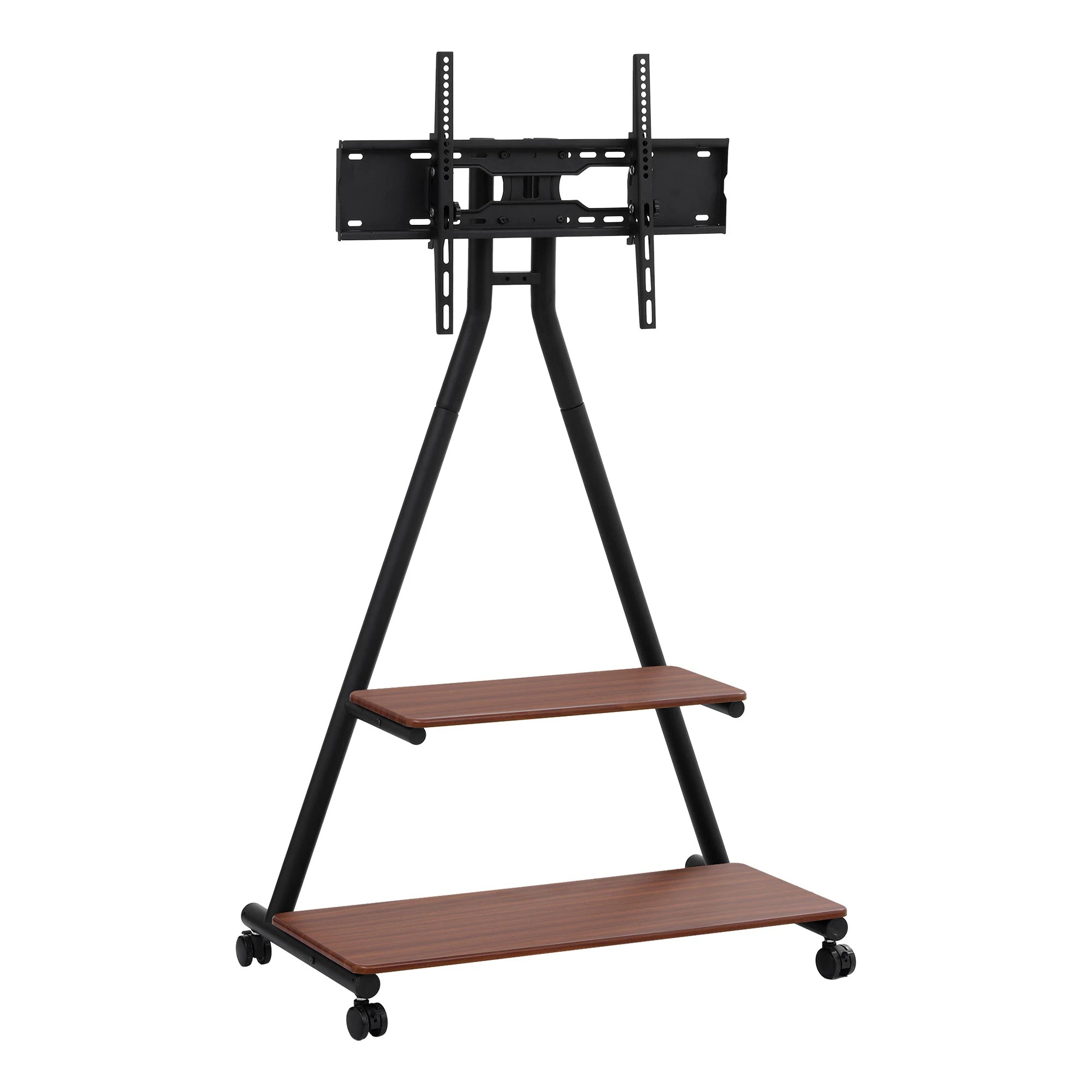 1 Artiss Mobile TV Stand Rolling Cart Wheels 32-75" Heavy Duty 133kg Mount - Multi, 1 of 2