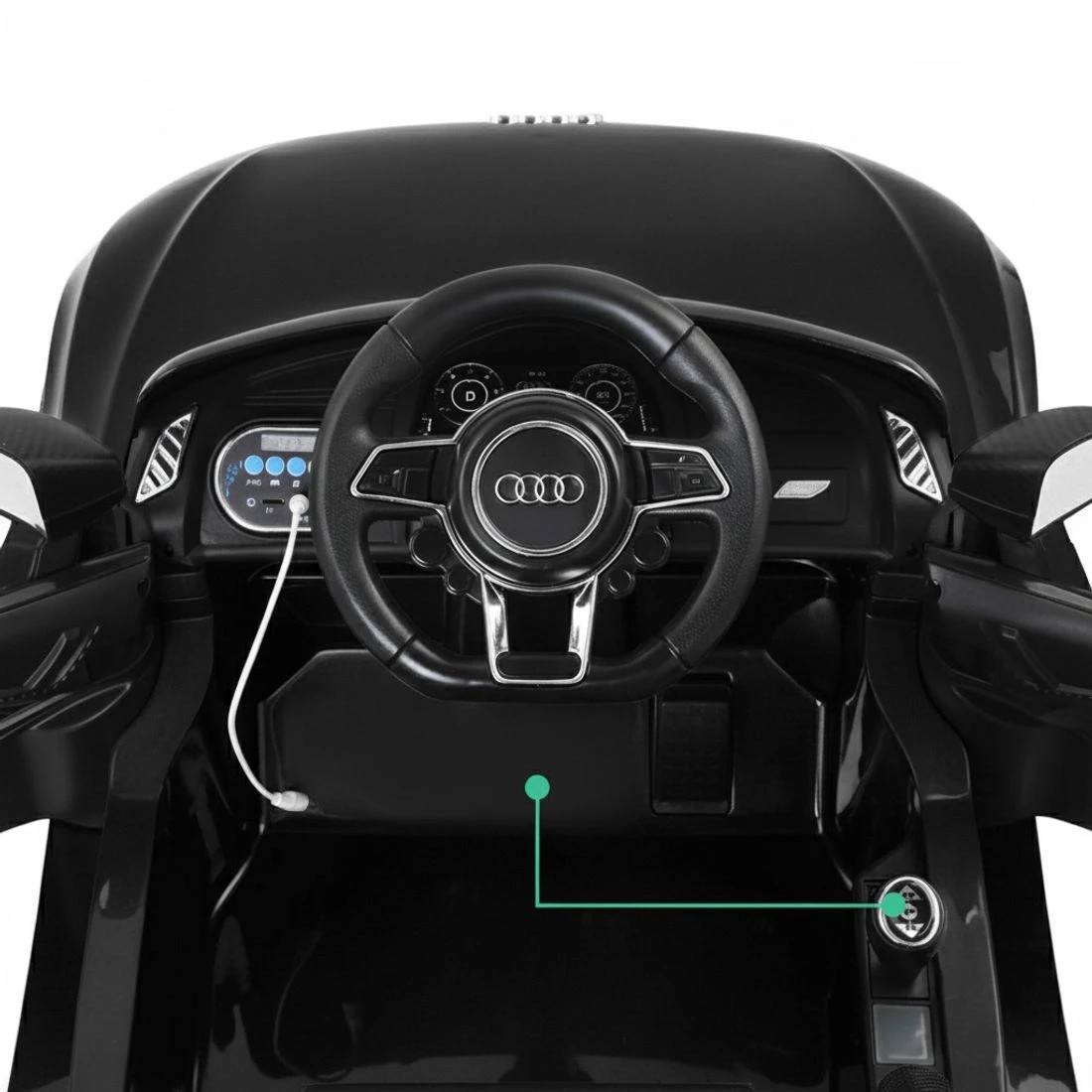 5 Kids Ride On Car Audi Licensed R8 Battery Electric Toy  Remote 12V Cars - Black, 5 of 8