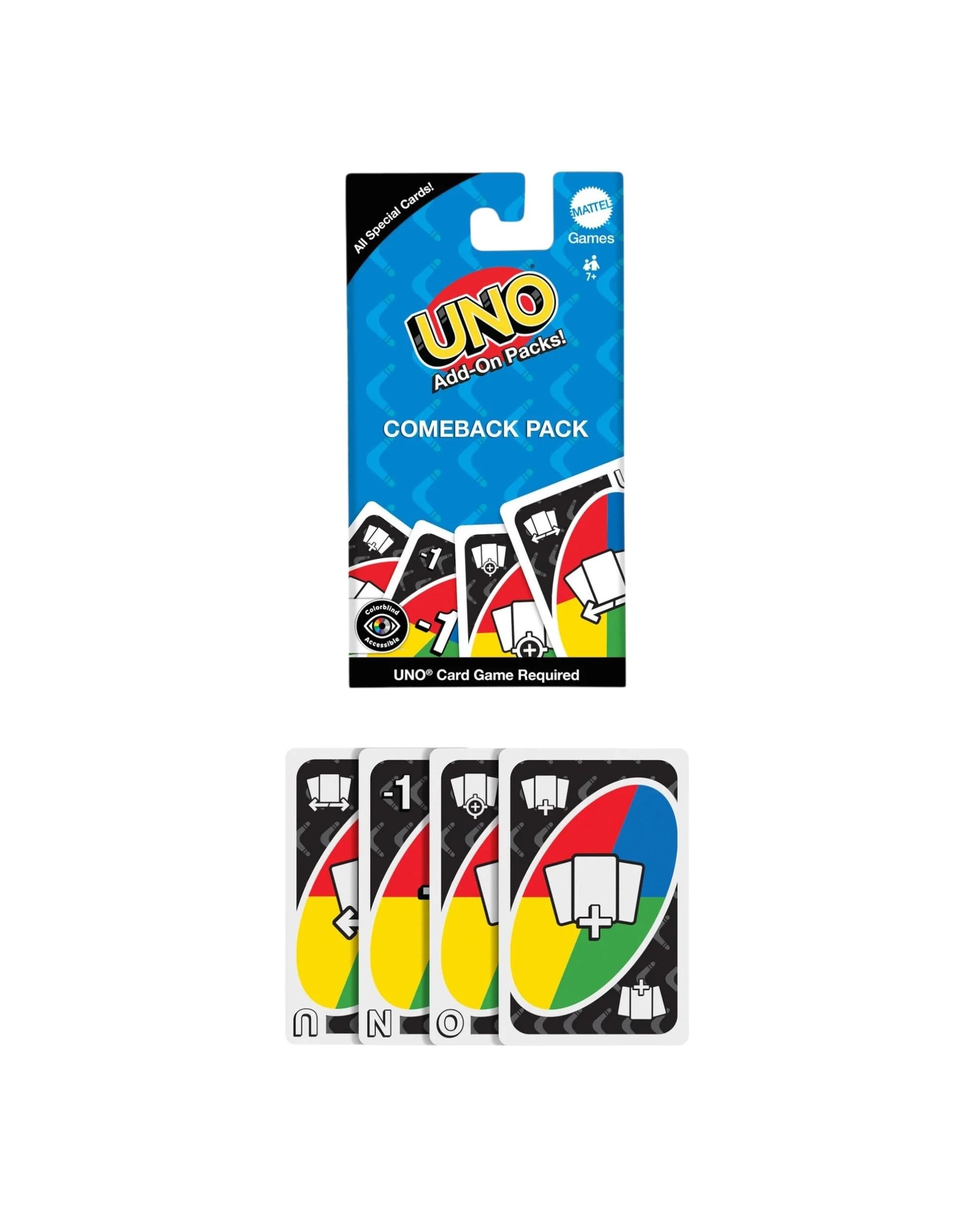 2 UNO Add-On Packs Comeback Pack Card Game, 2 of 3
