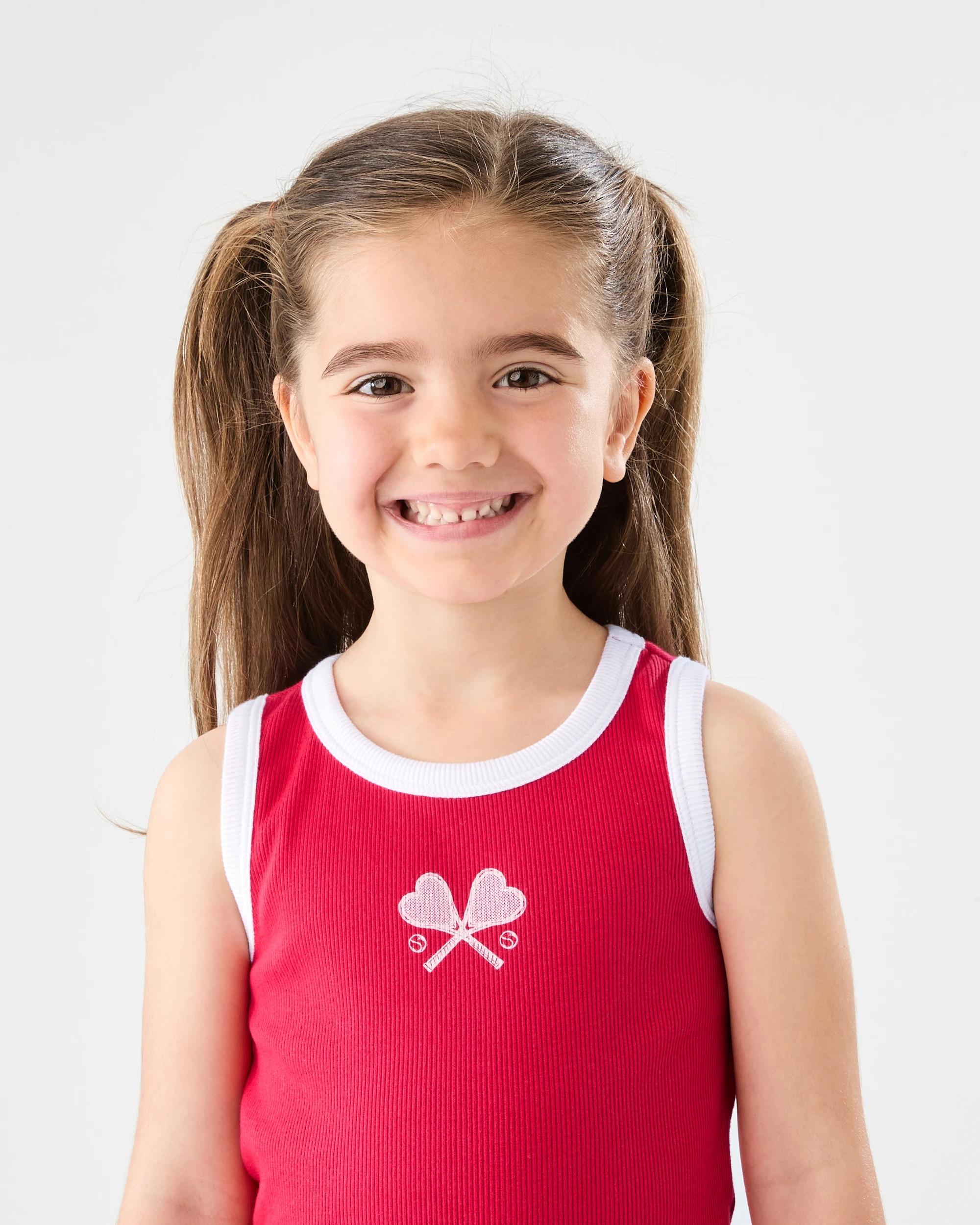 3 Rib Tank Top Red Tennis, 3 of 6