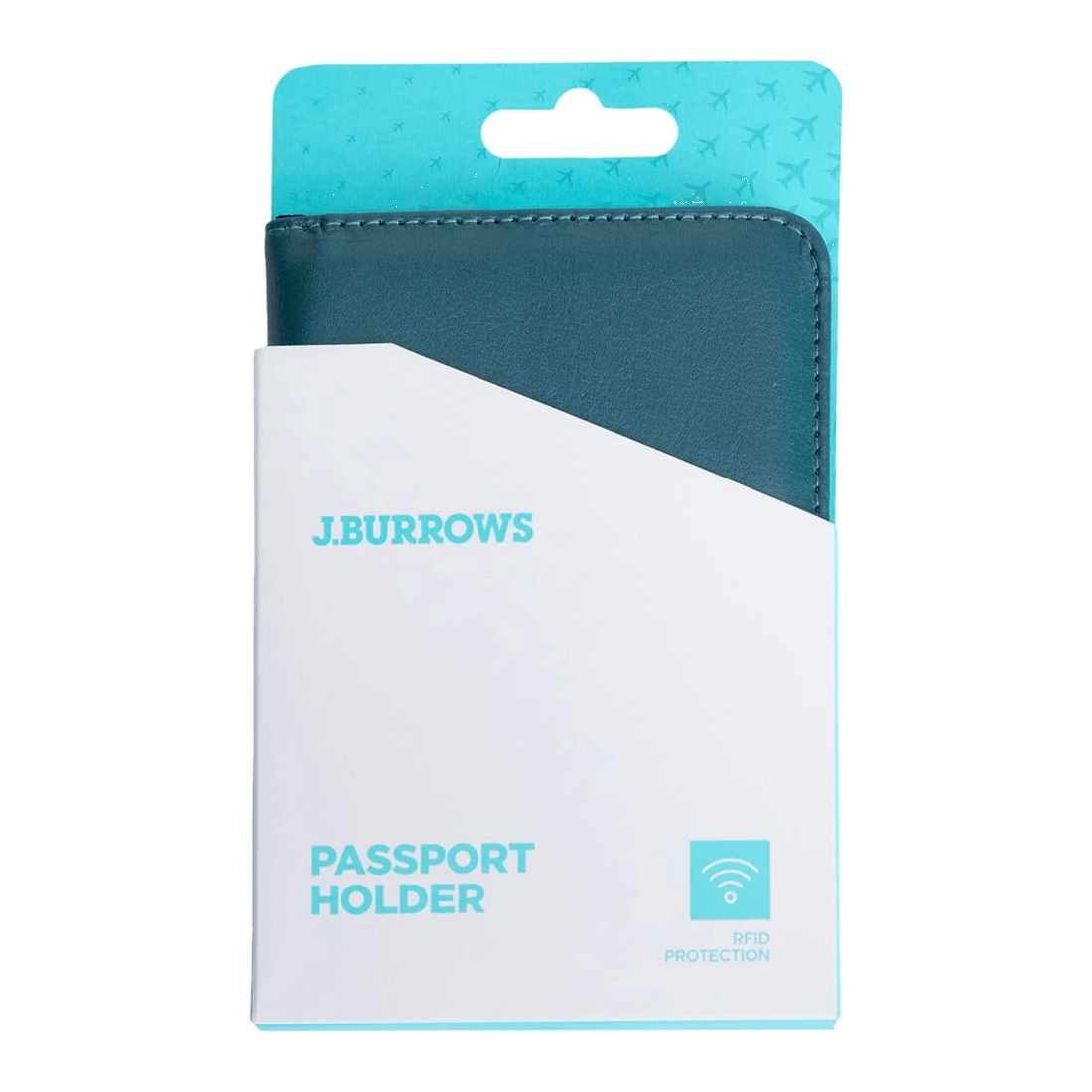 5 J.Burrows Passport Holder Teal, 5 of 5