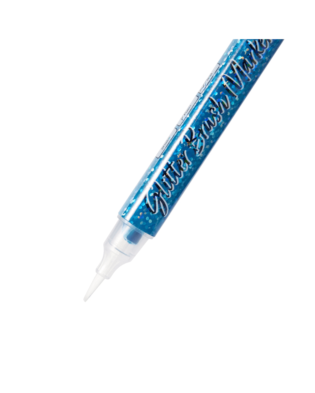 4 4 Pack Glitter Brush Markers - Blue, 4 of 5